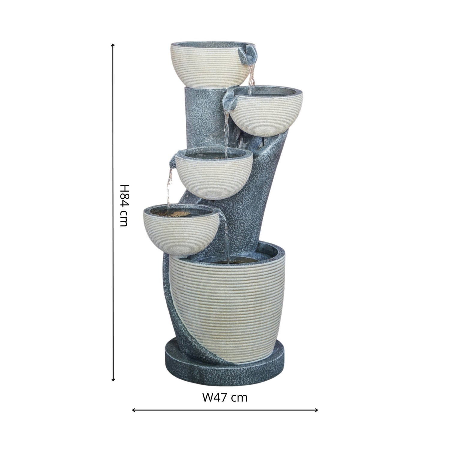 Outdoor Cascading Bowl Waterfeature