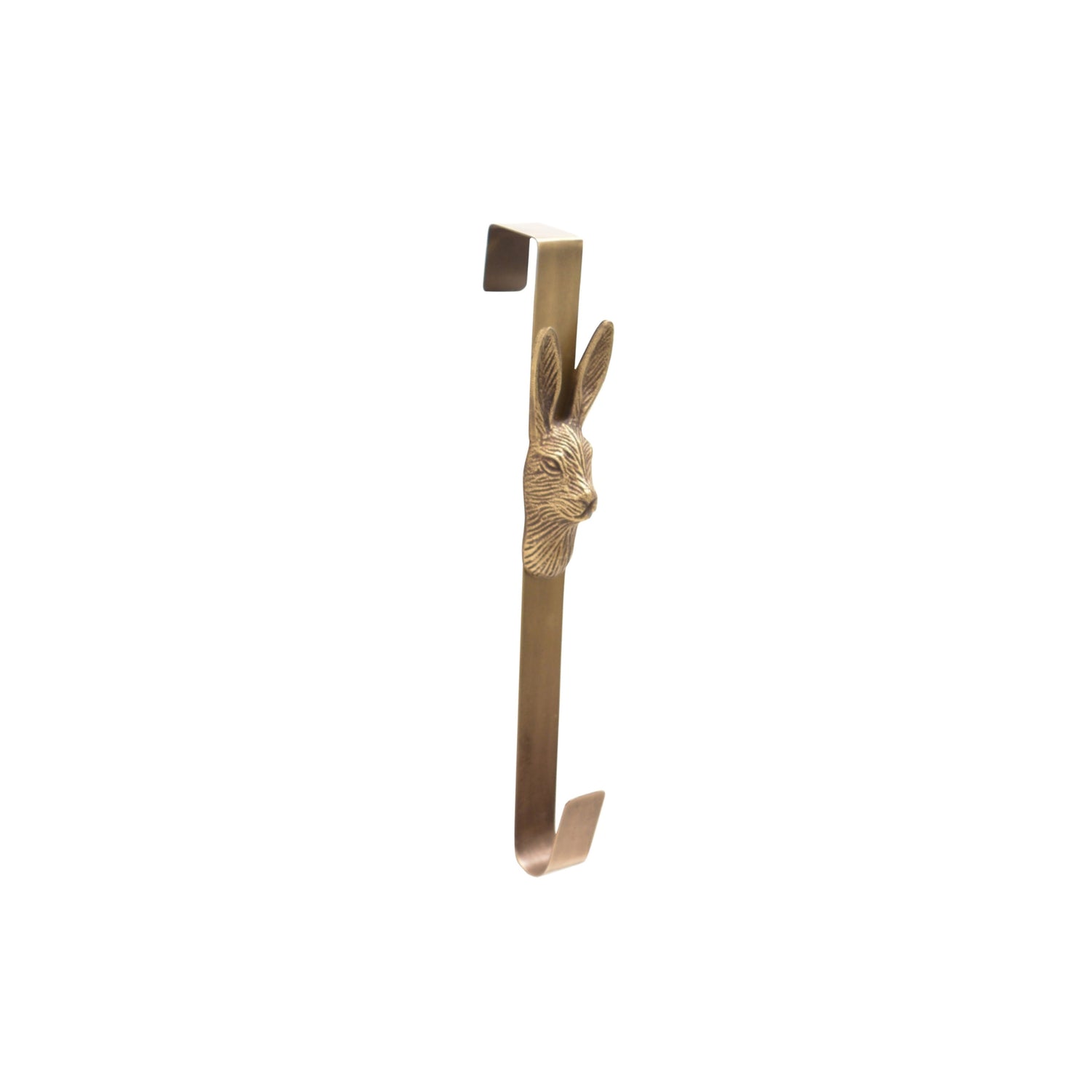 Christmas Wreath Hanger Hare Brass
