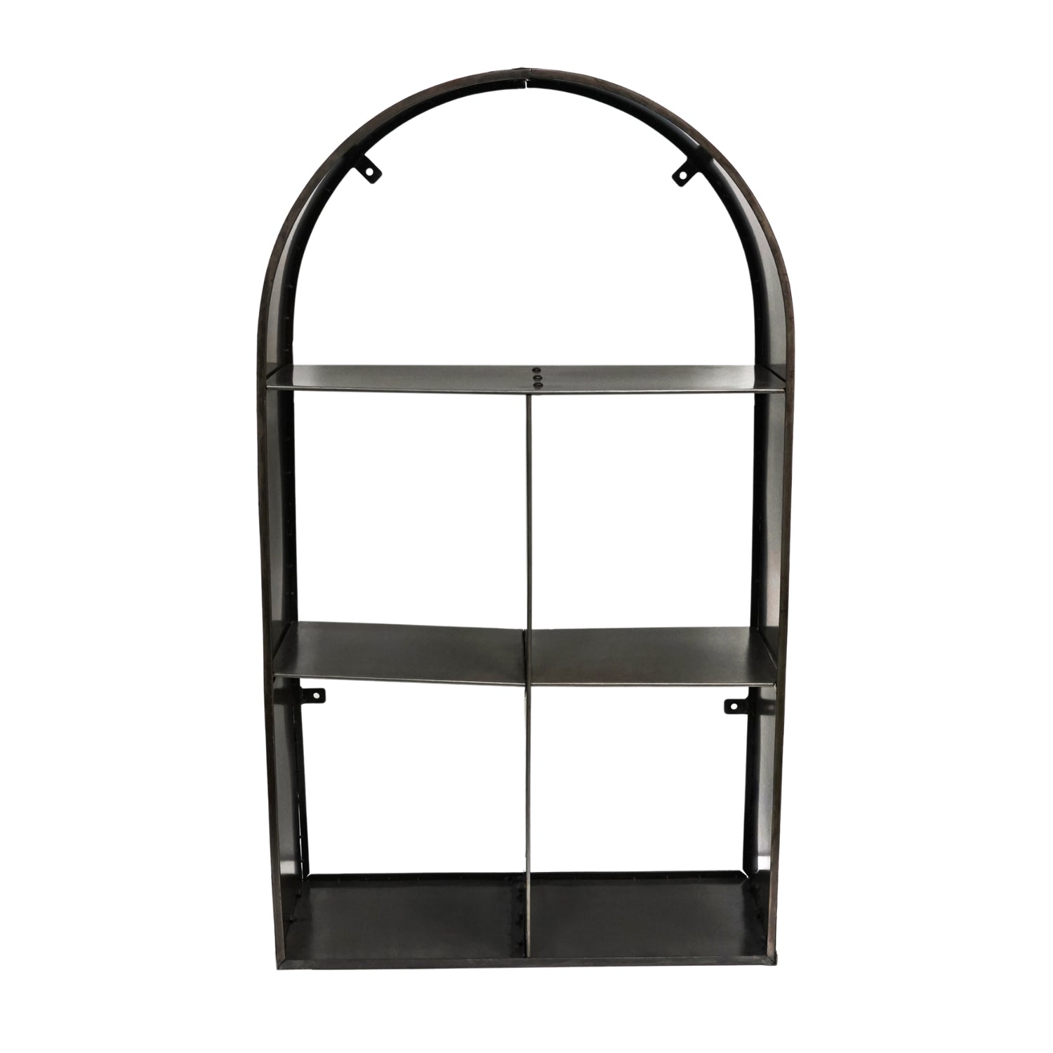 Rangement pour bûches sculpturales Archway Noir naturel