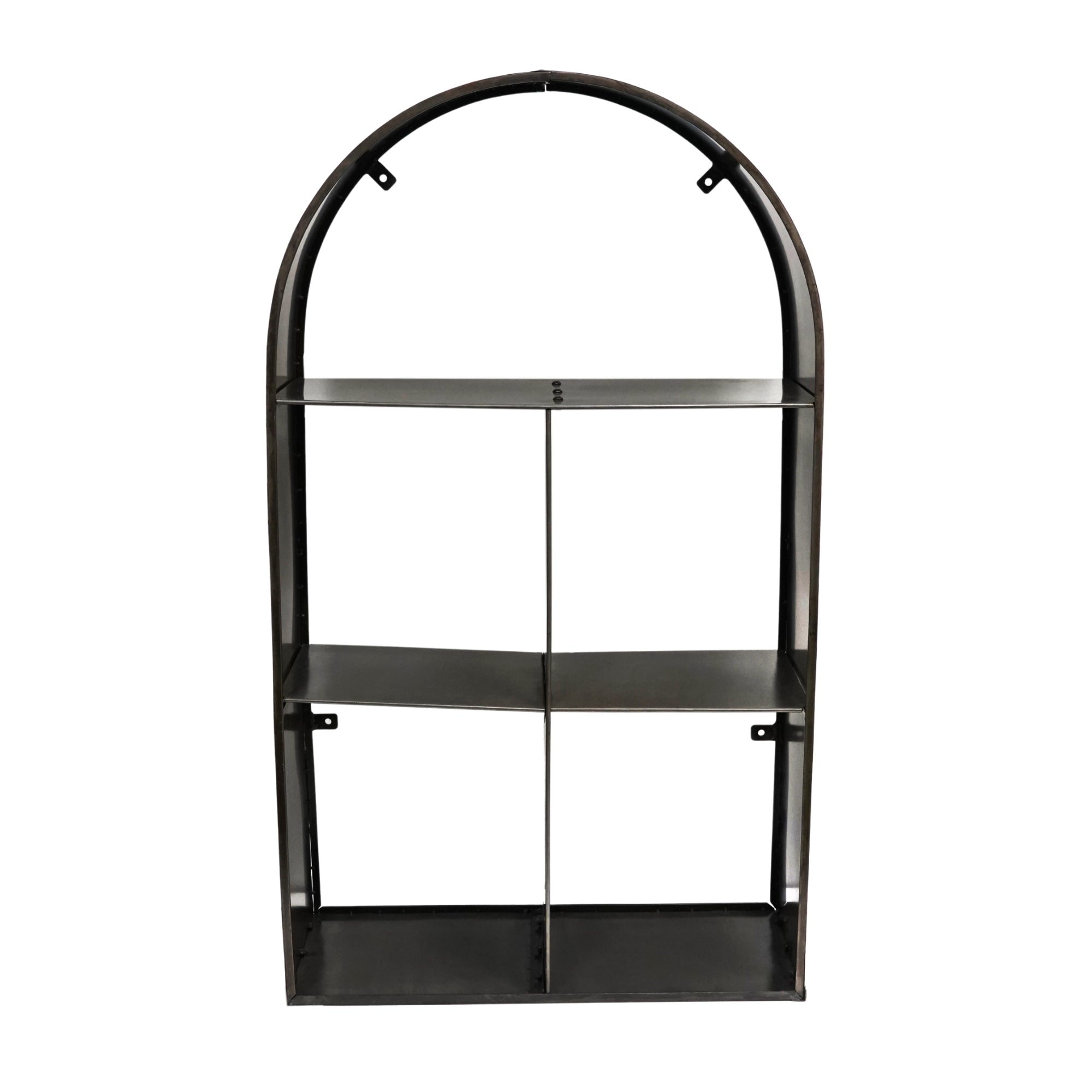 Rangement pour bûches sculpturales Archway Noir naturel