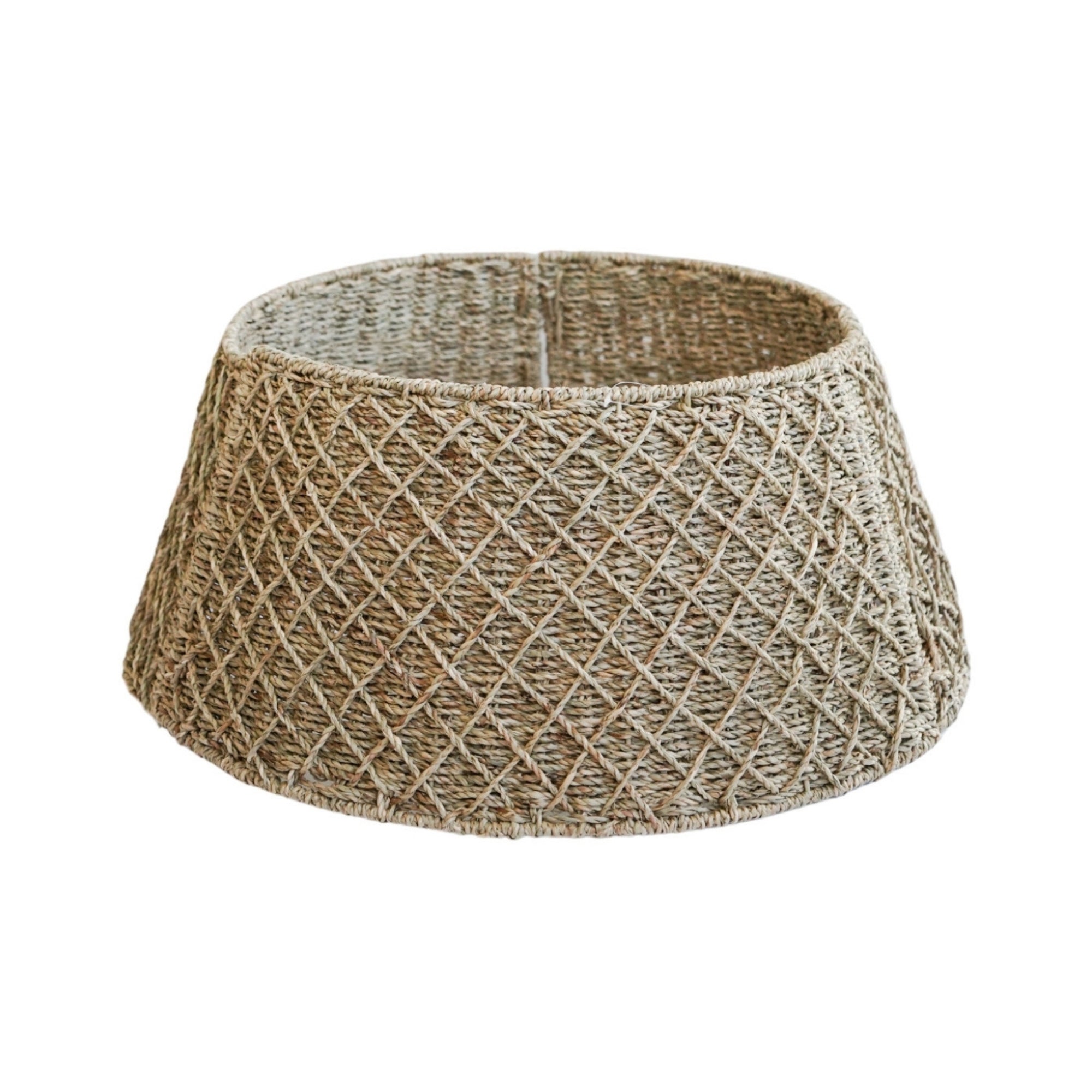 Round Foldable Diamond Wicker Tree Skirt