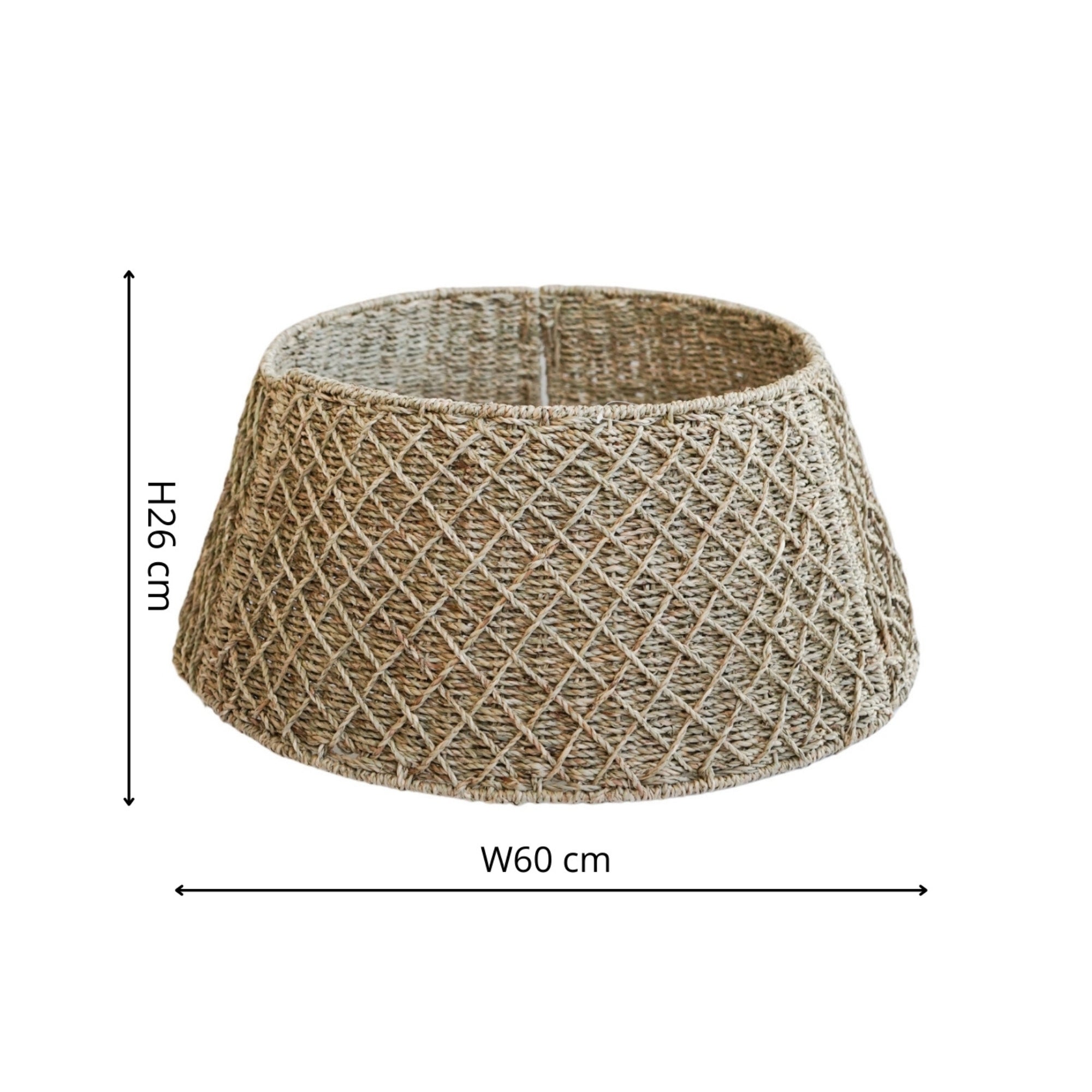 Round Foldable Diamond Wicker Tree Skirt