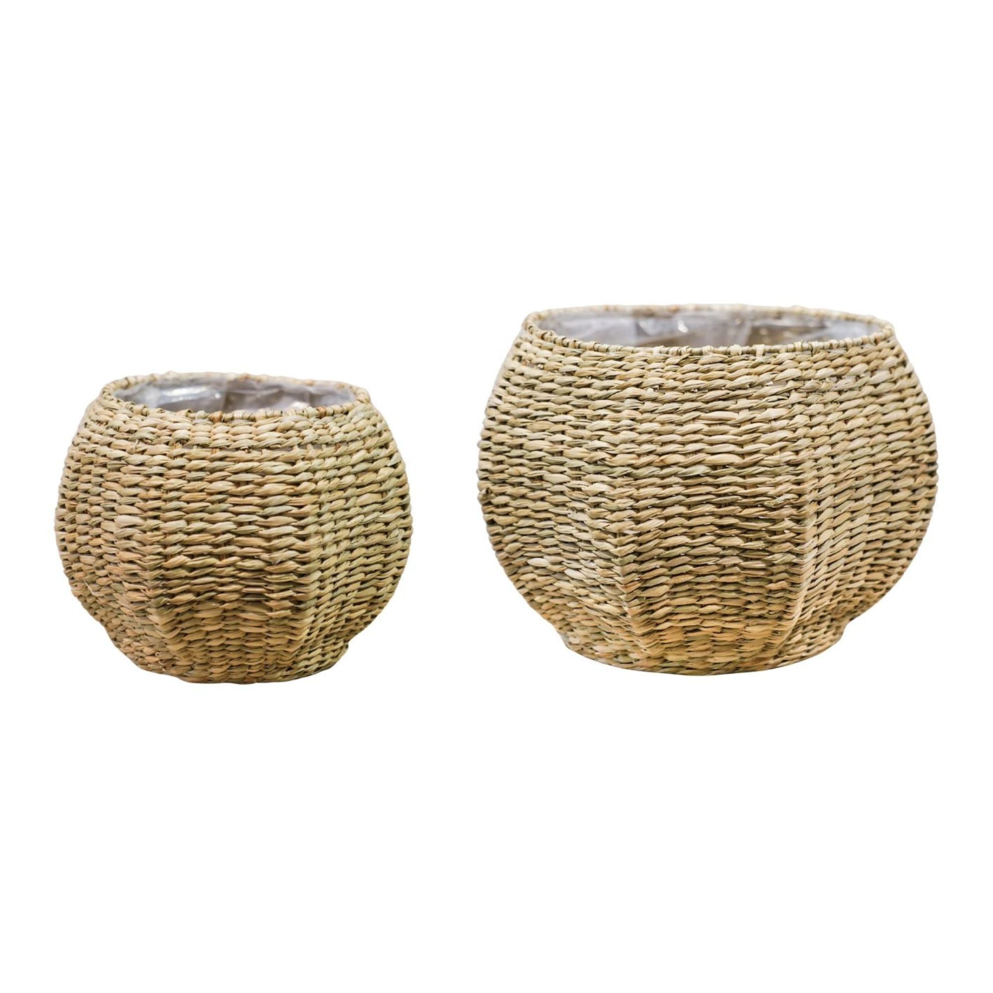 Norwick Seagrass Pumpkin Basket Set of 2