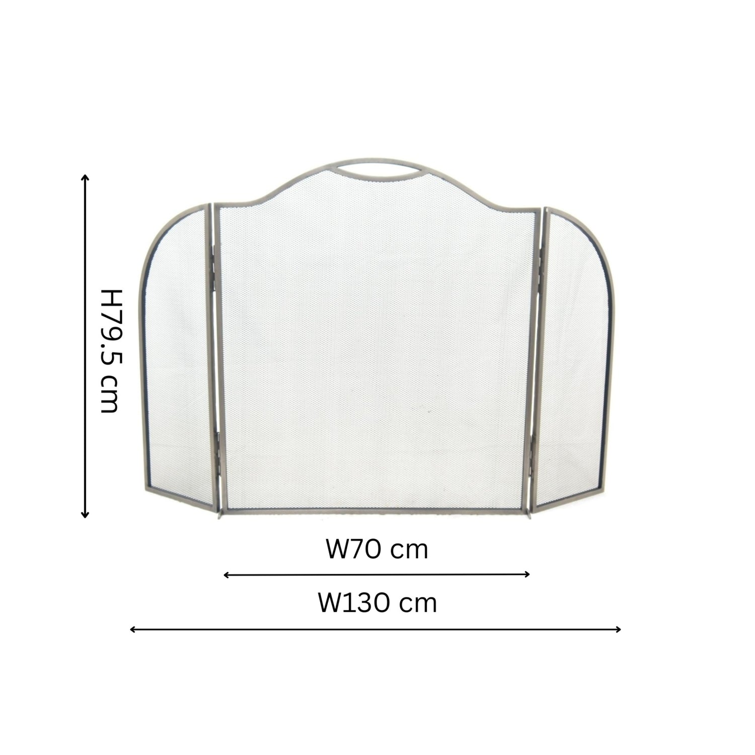 Pewter Curved Surround Fire Screen