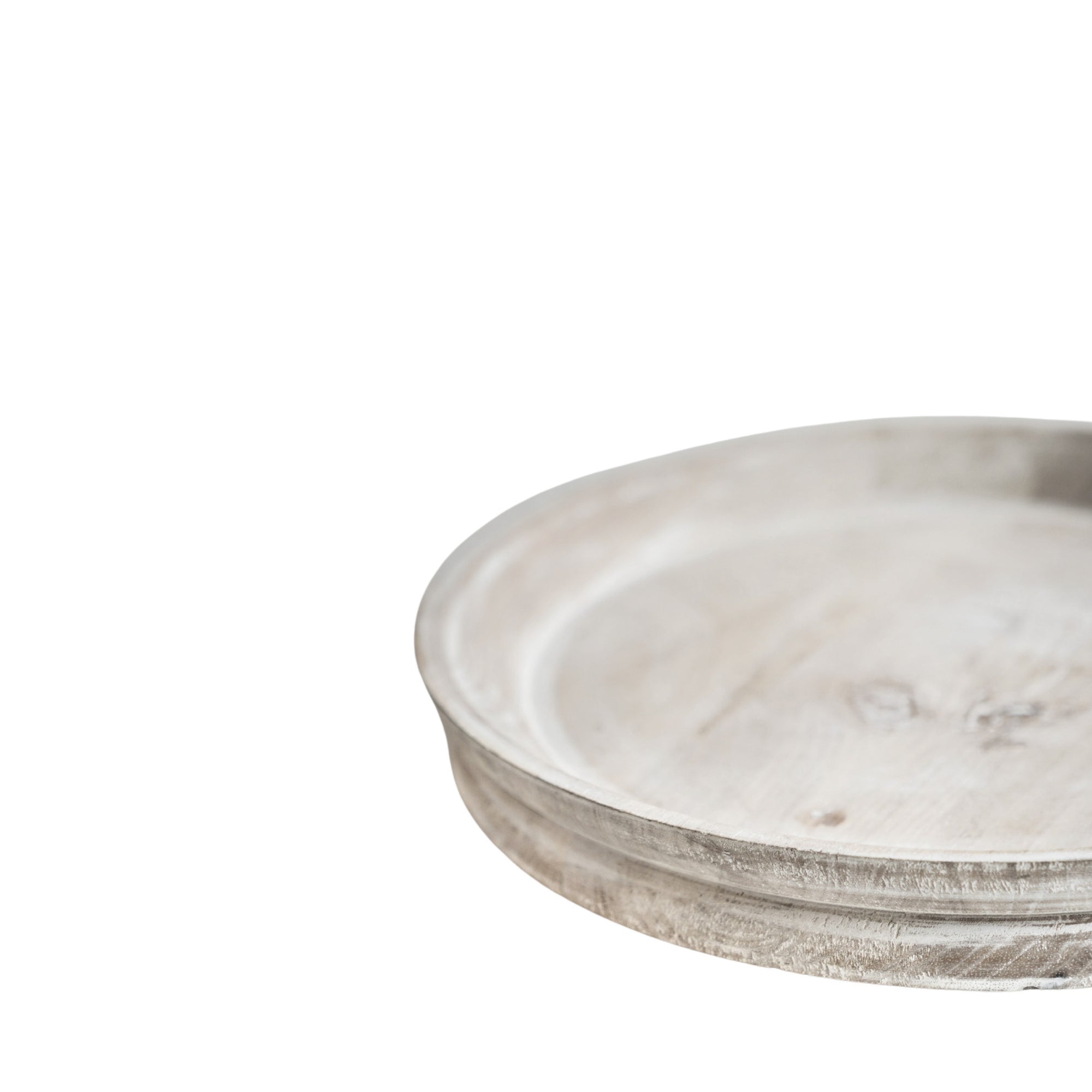 Padstow White Wash Wooden Candle Tray