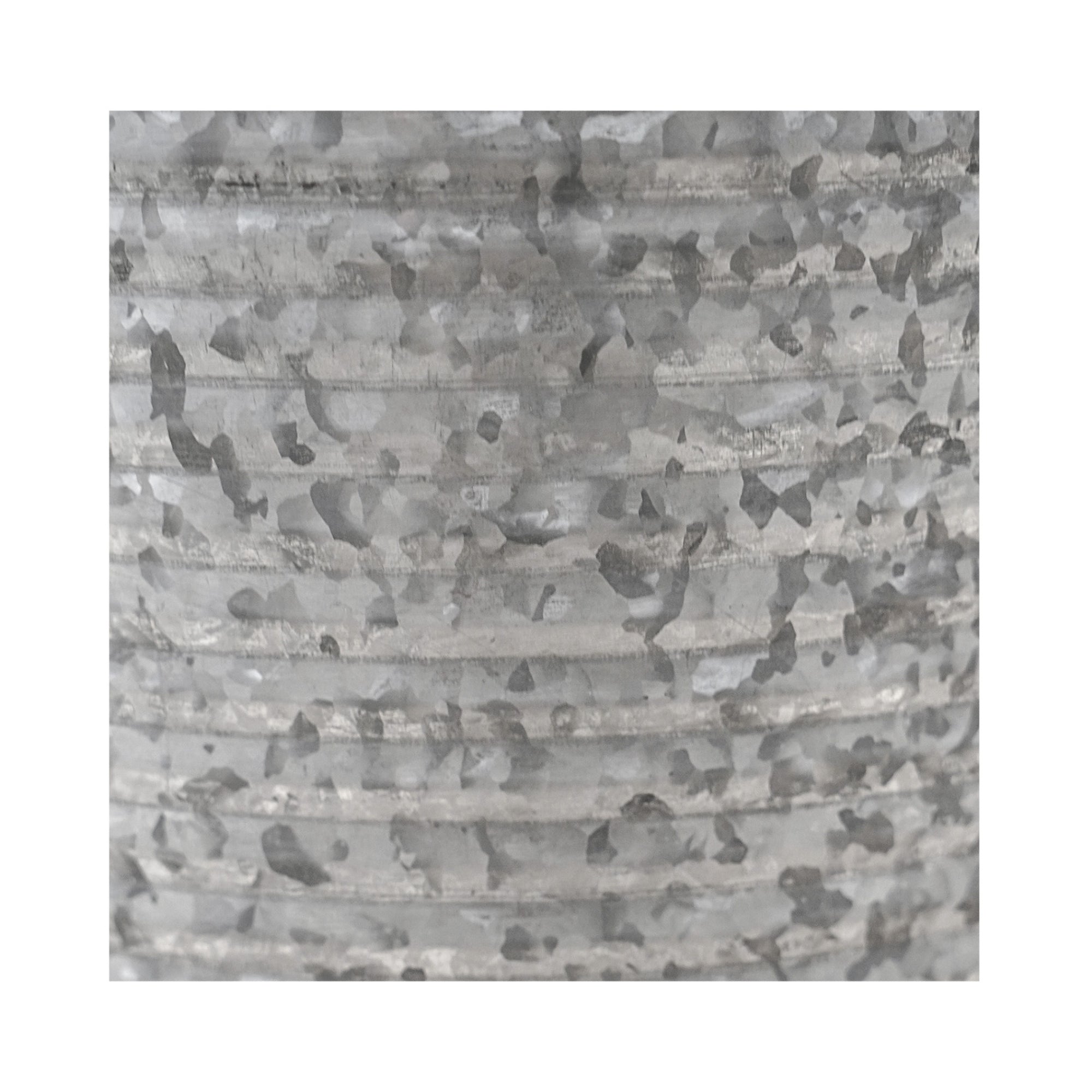 Ribbed Galvanised Vase H50cm