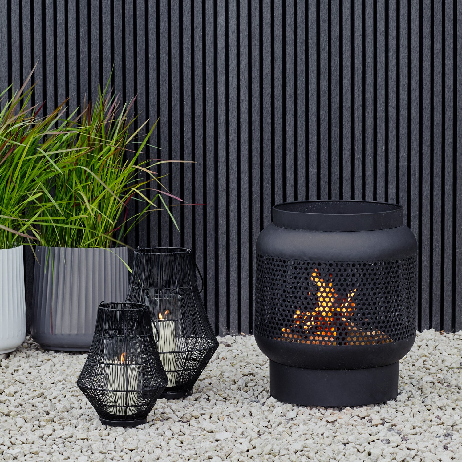 Outdoor Tall Buttermere Basket Fire Pit