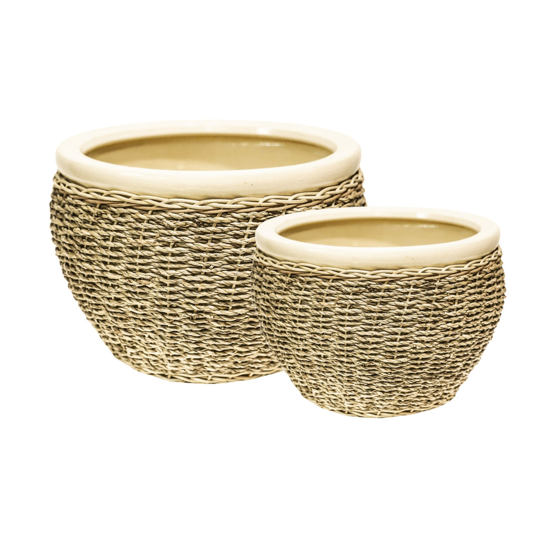 Seagrass Pot Cover Set of 2