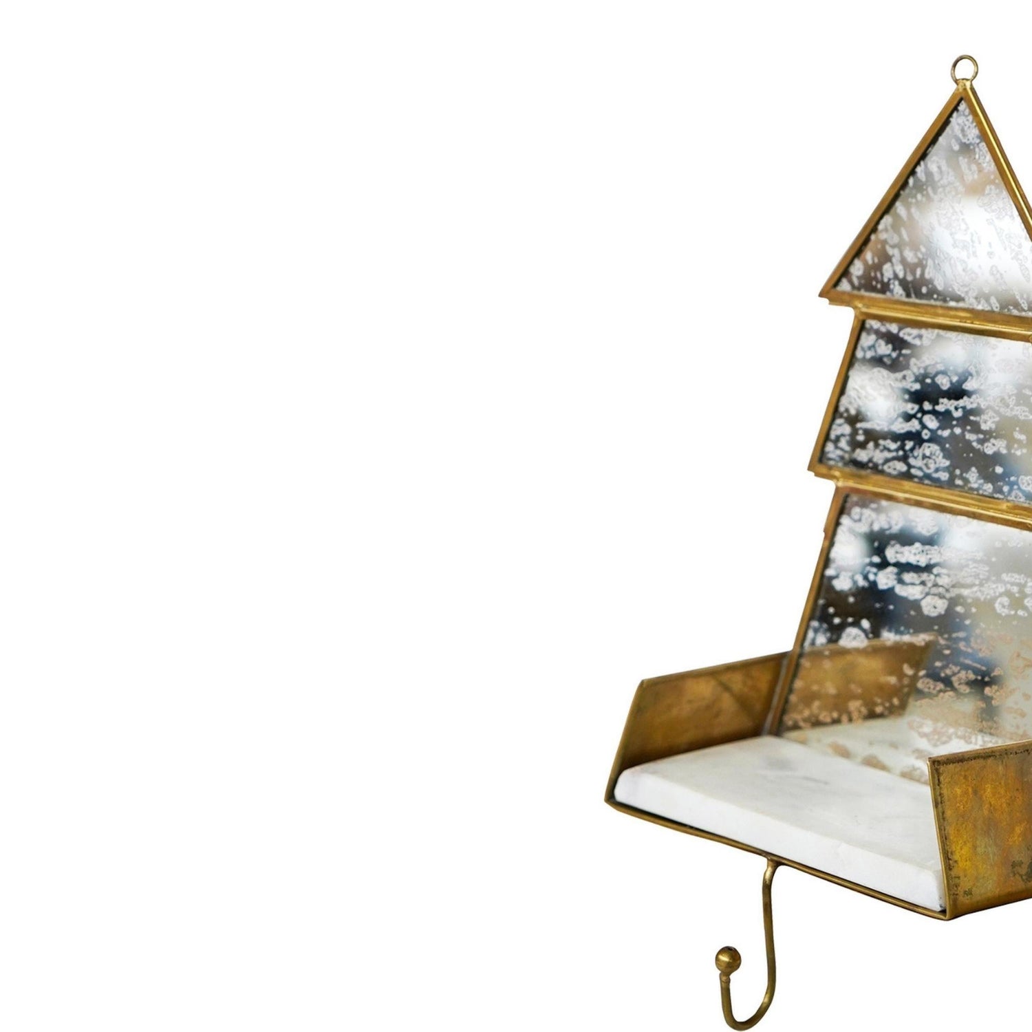 Glass Christmas Tree Marble Stocking Holder
