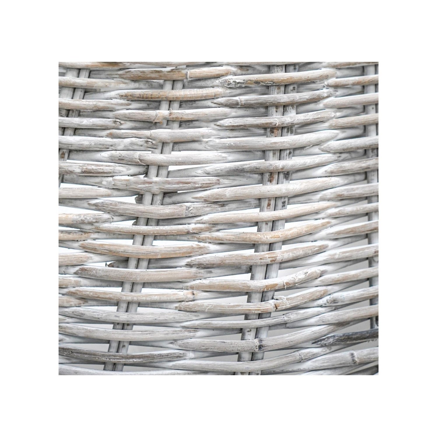 Large Wicker Tree Skirt Round White Sustainable