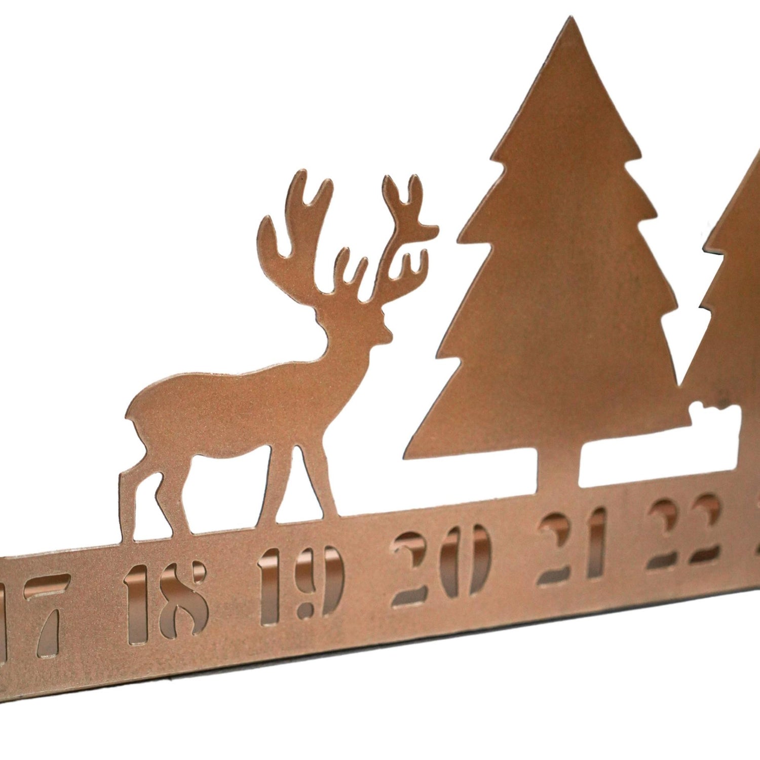 Advent Forest Tealight Centerpiece Metal Copper