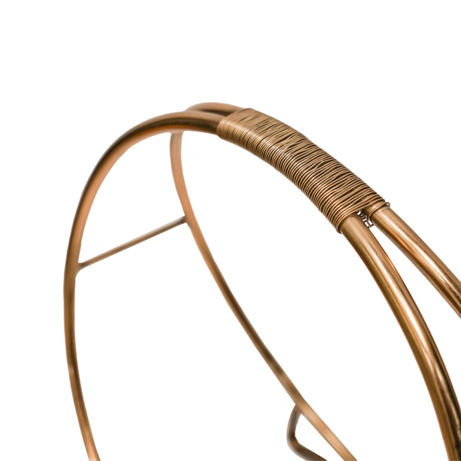 Contemporary Round Copper Log Holder