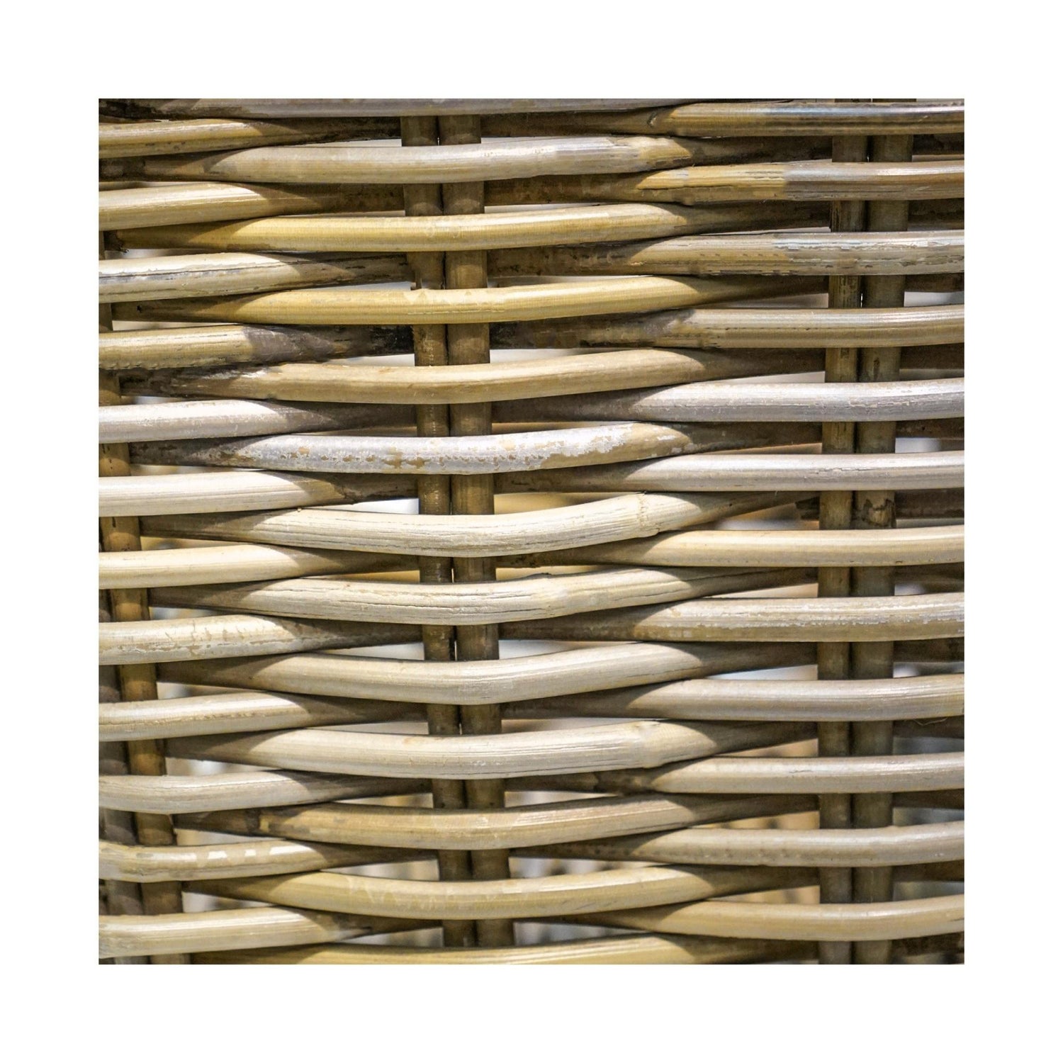 Panier à bûches carré en osier, ensemble de 2