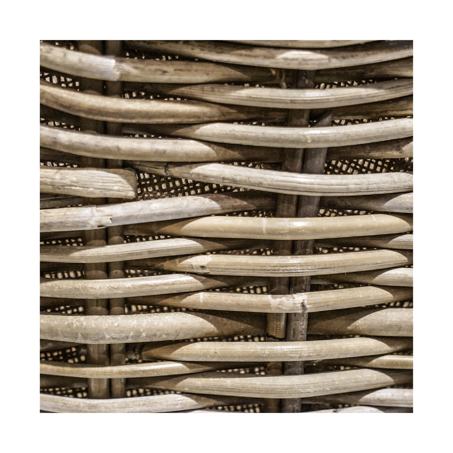 Panier à bûches en osier doublé ovale