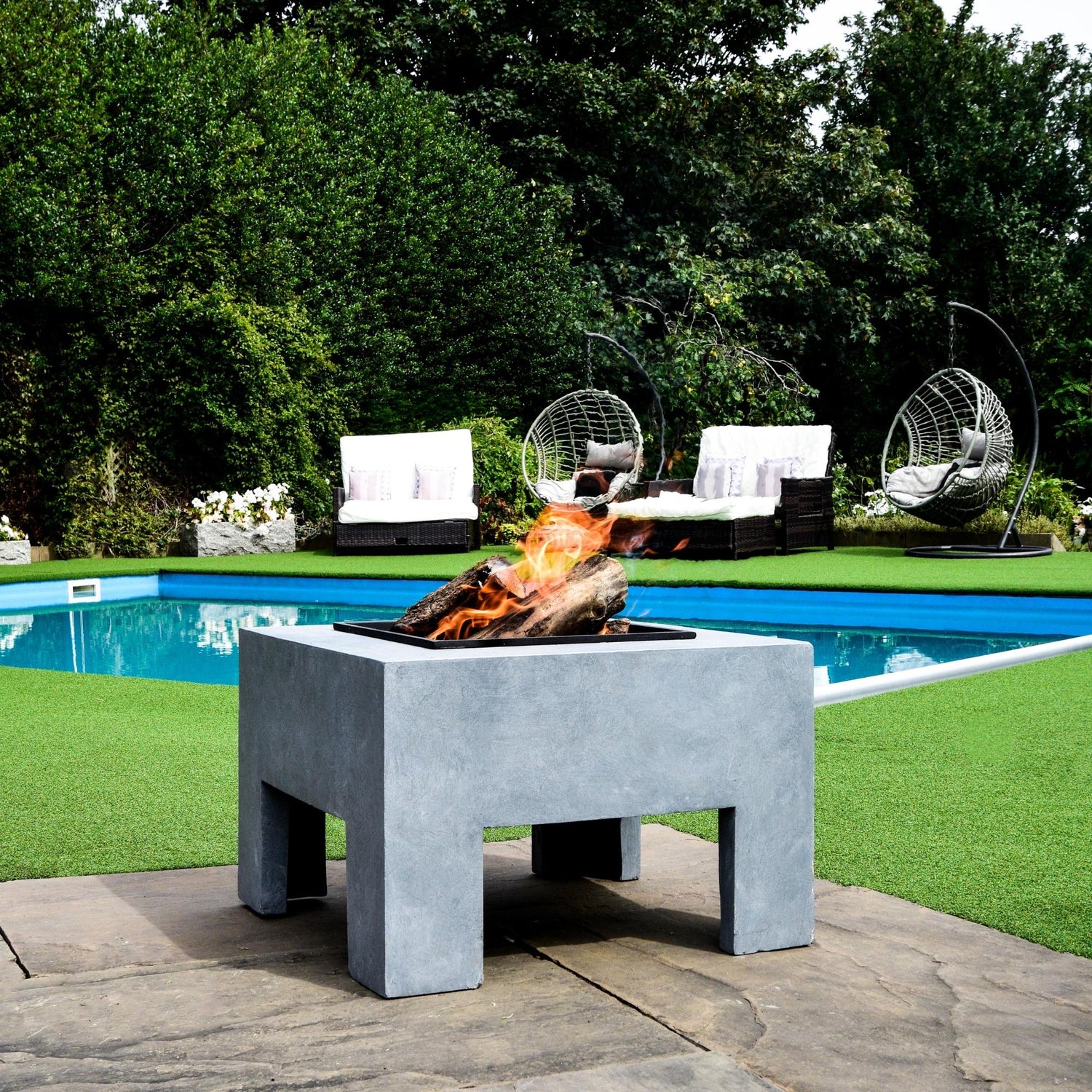 Square Firebowl & Square Console