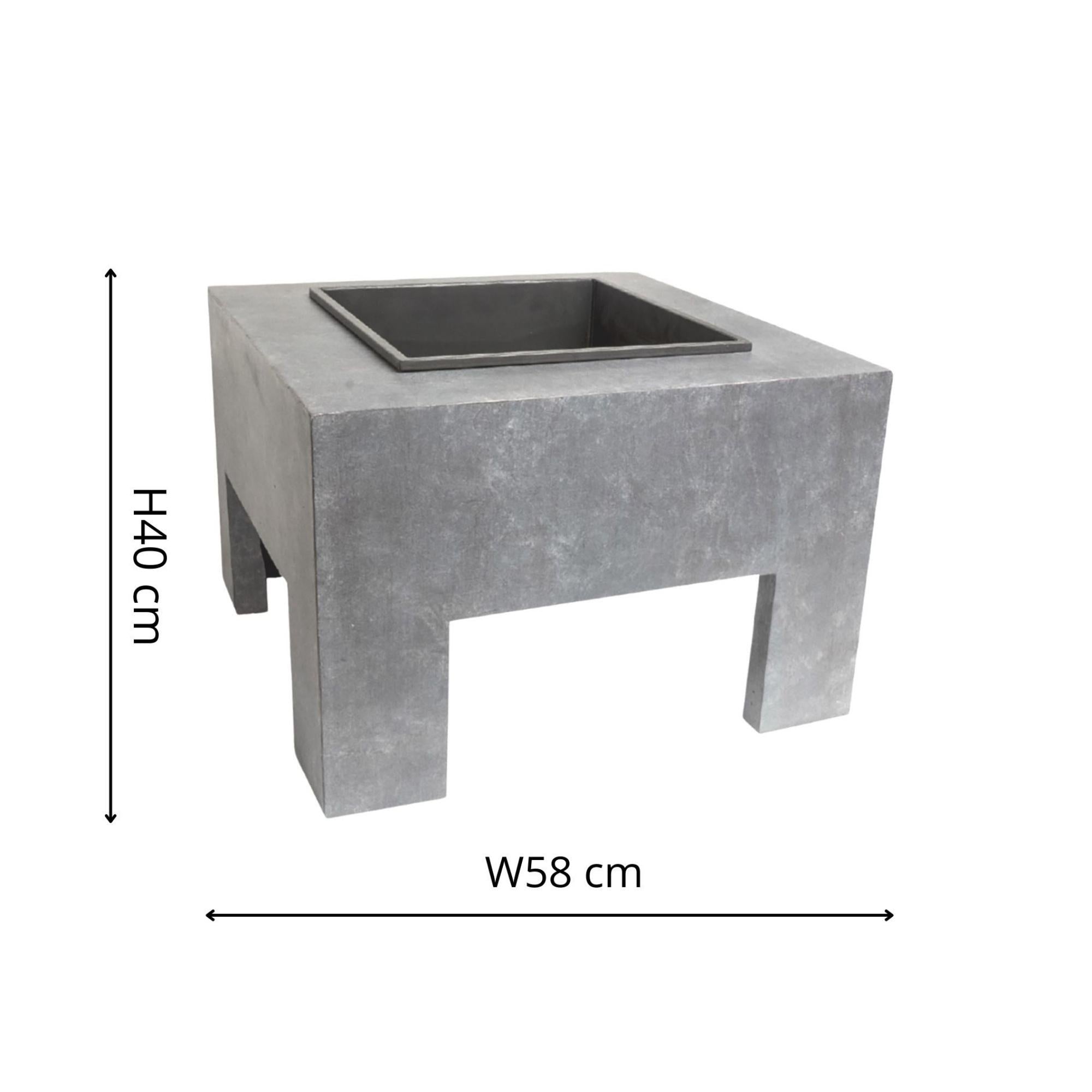 Square Firebowl & Square Console
