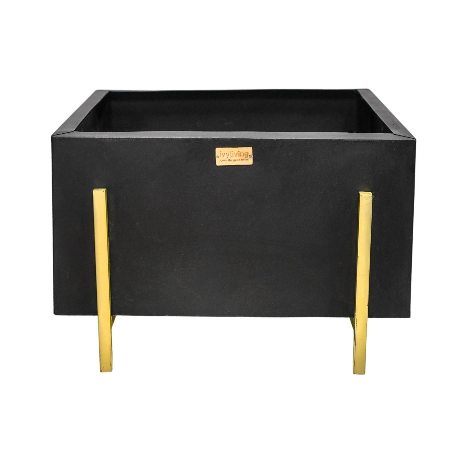Outdoor Orion Firebowl in Matt Black/Antique Gold