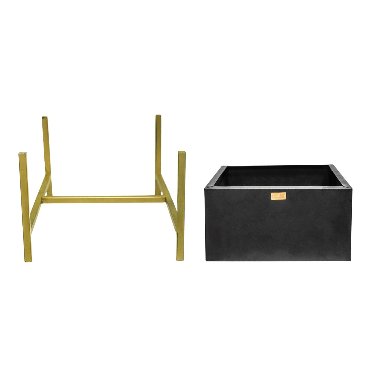 Outdoor Orion Firebowl in Matt Black/Antique Gold