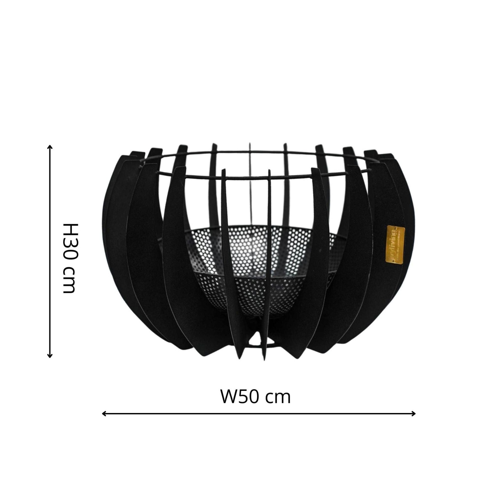Outdoor Solis Firebowl in Matt Black