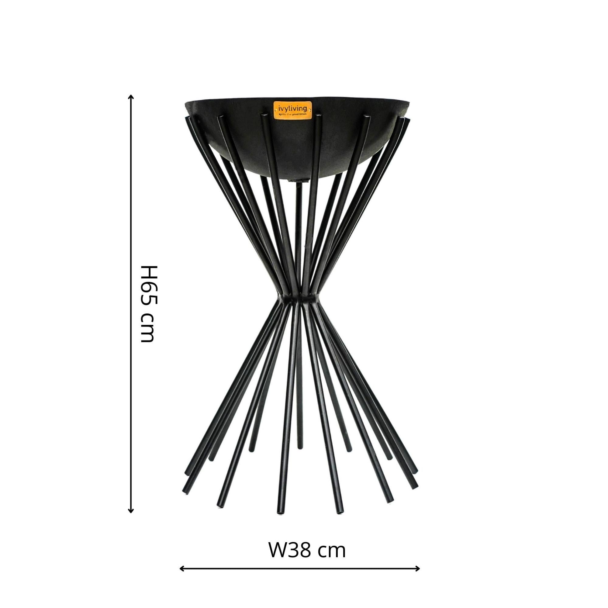 Outdoor Tall Metal Dakota Firebowl