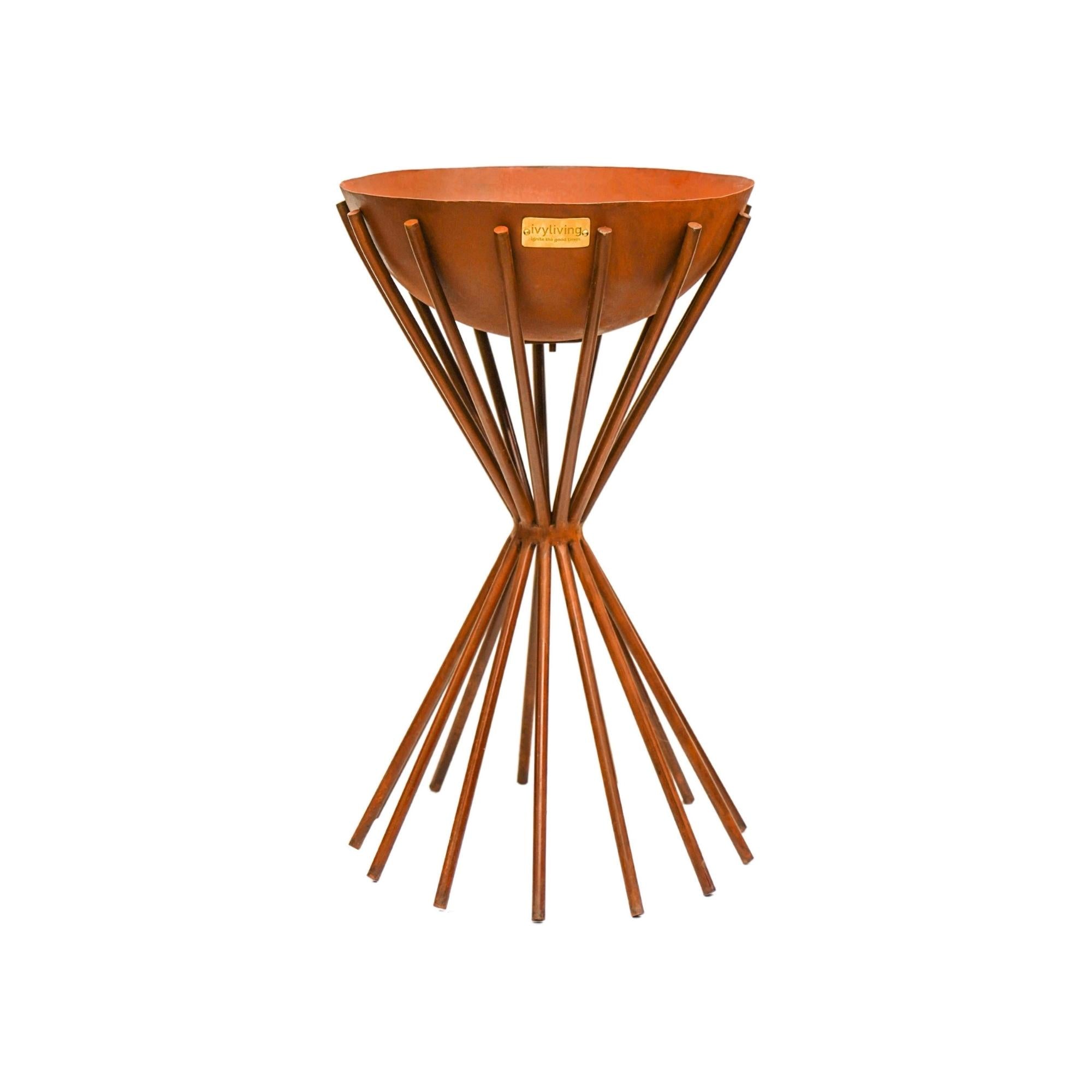 Outdoor Tall Metal Dakota Firebowl