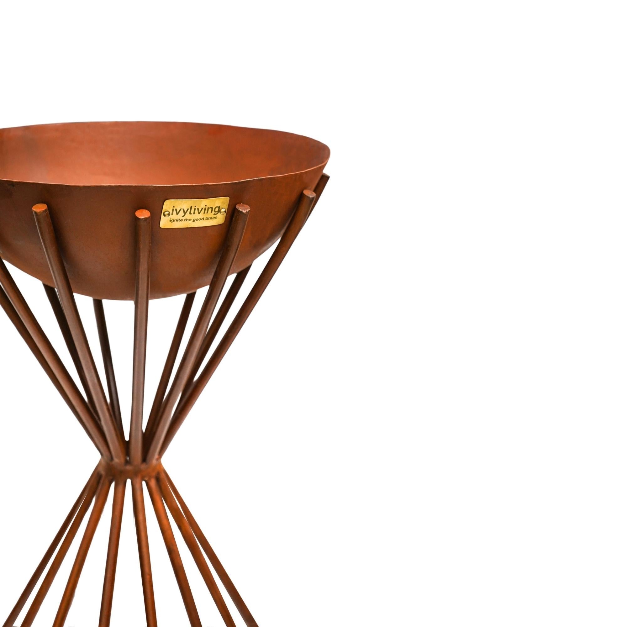 Outdoor Tall Metal Dakota Firebowl