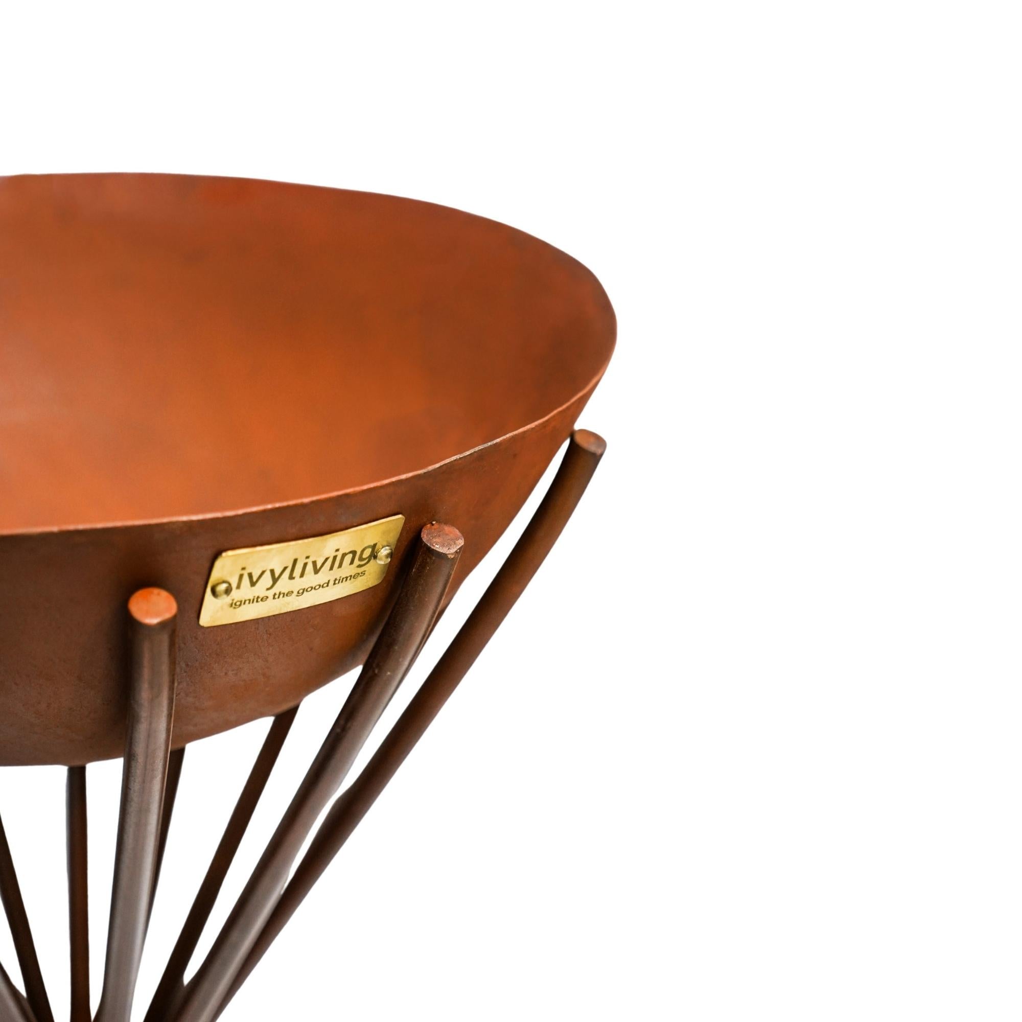Outdoor Tall Metal Dakota Firebowl