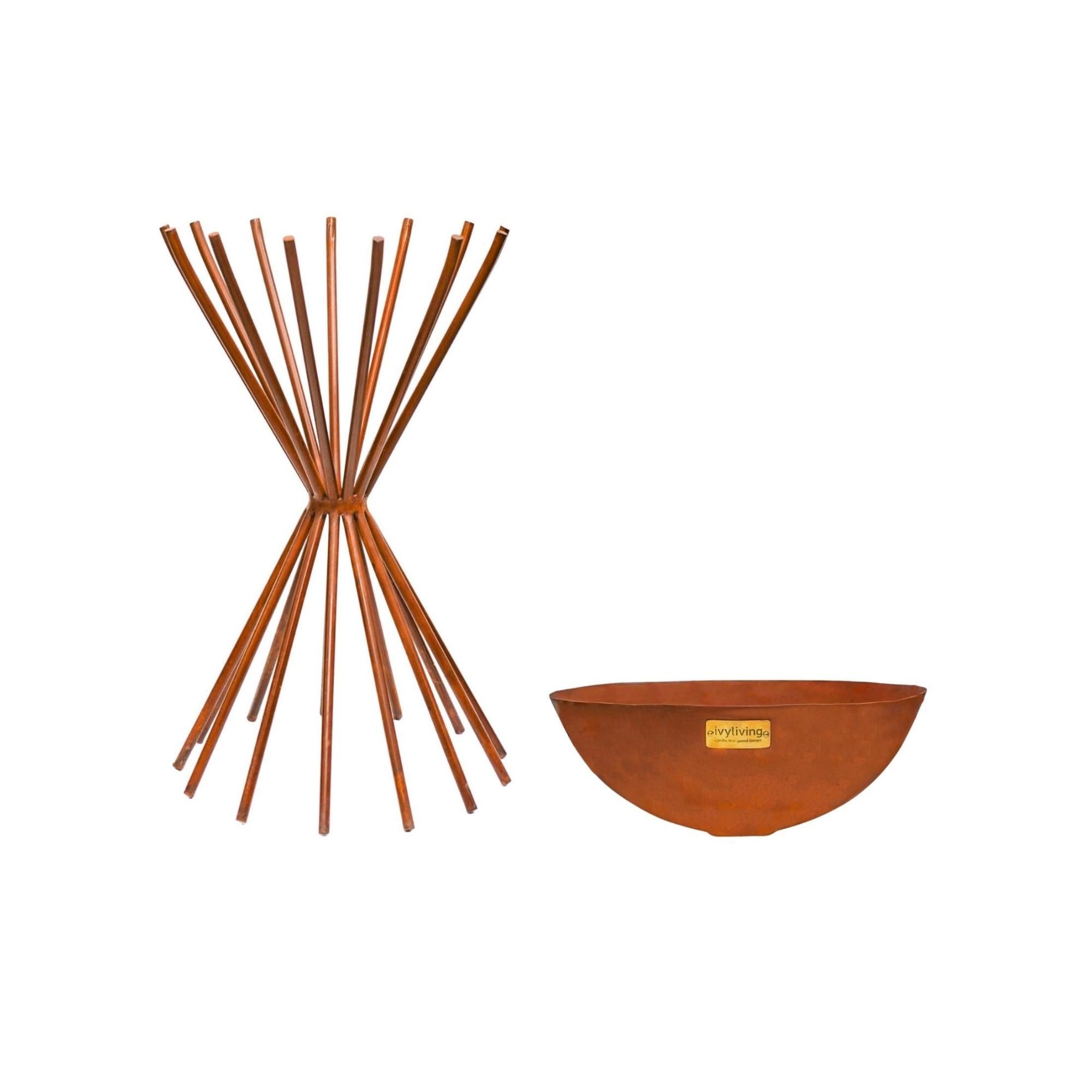 Outdoor Tall Metal Dakota Firebowl