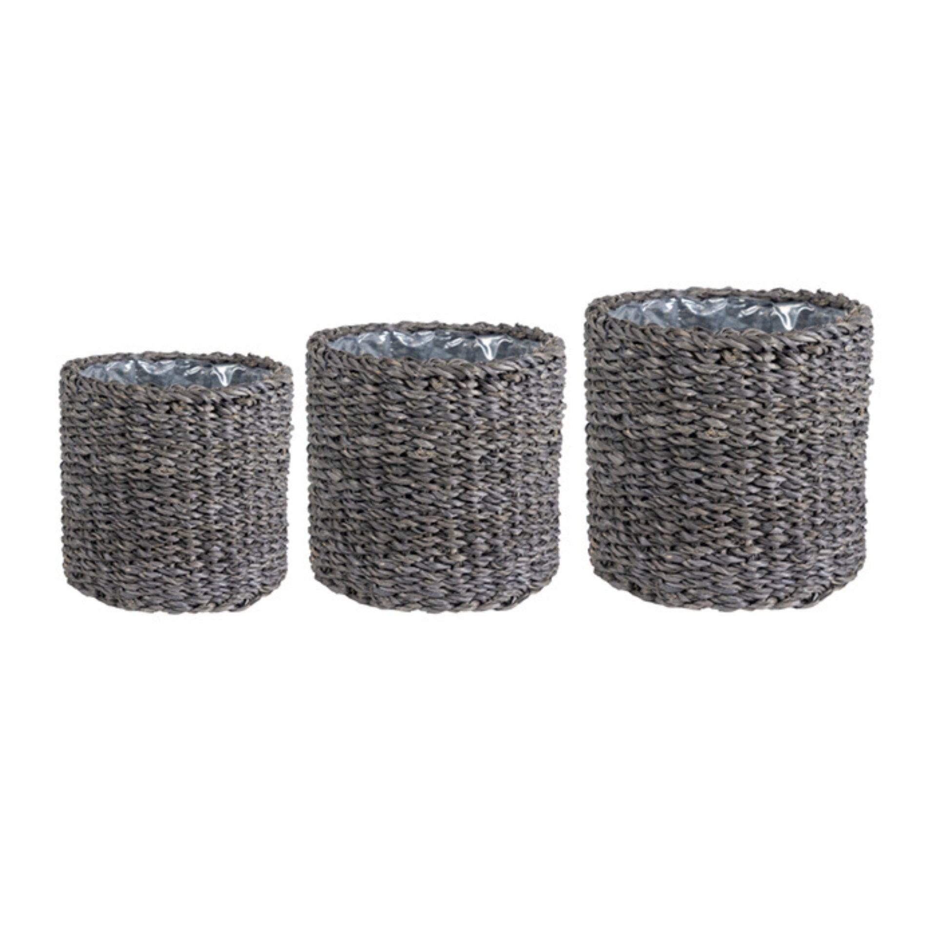 Oslo Seagrass Lined Set 3 Planters