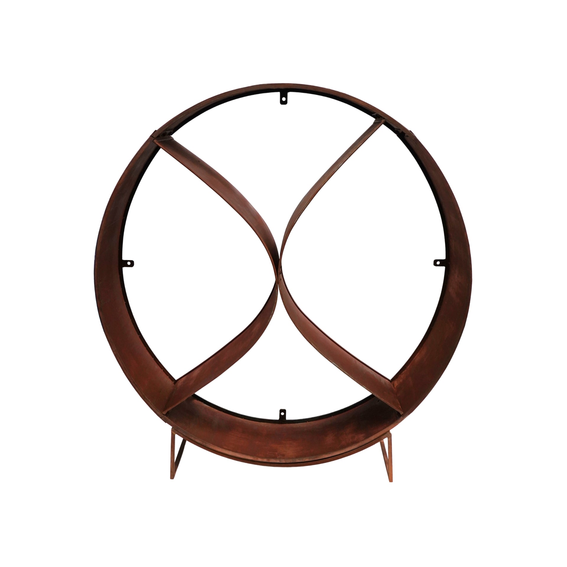 Circle Sculptural Log Storage Natural
