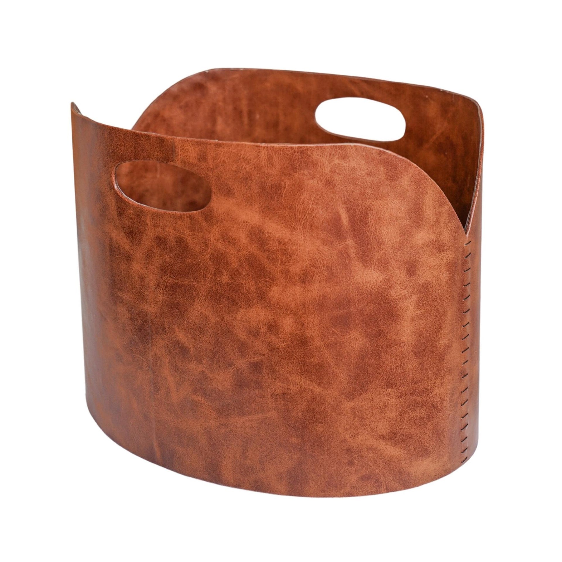 Faux Leather Log Bucket