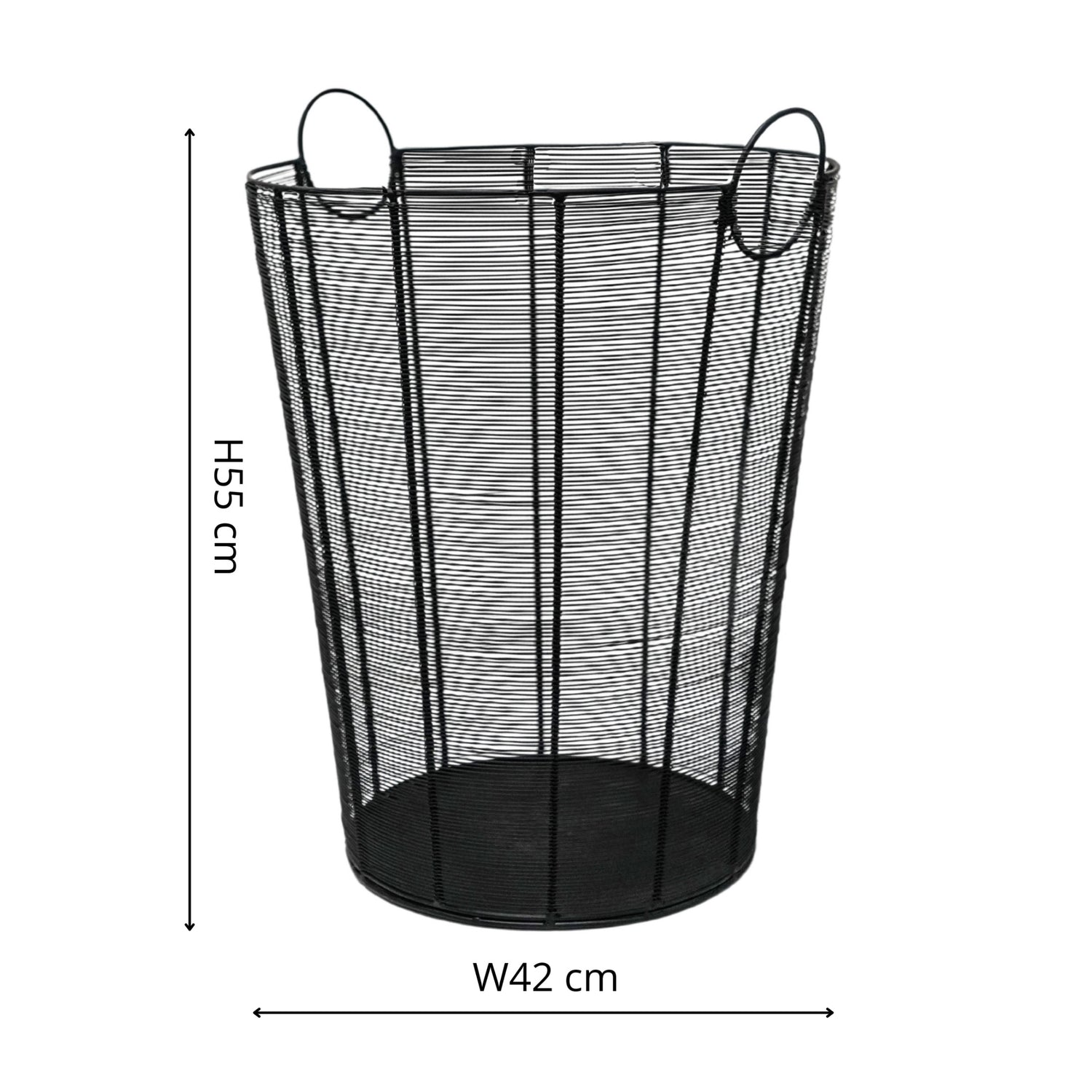 Black Contemporary Log Basket