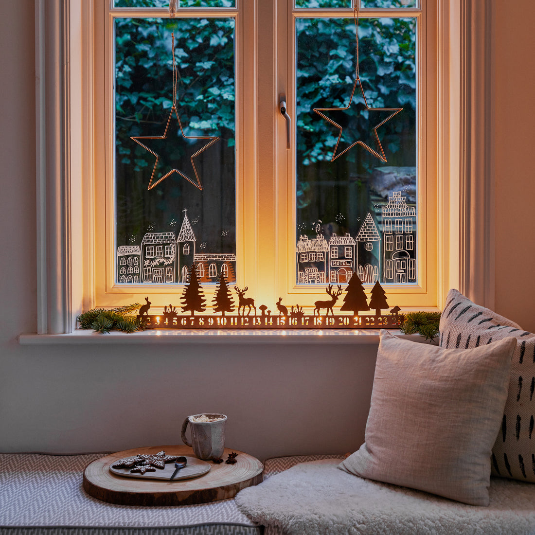 Advent Forest Tealight Centrepiece Metal