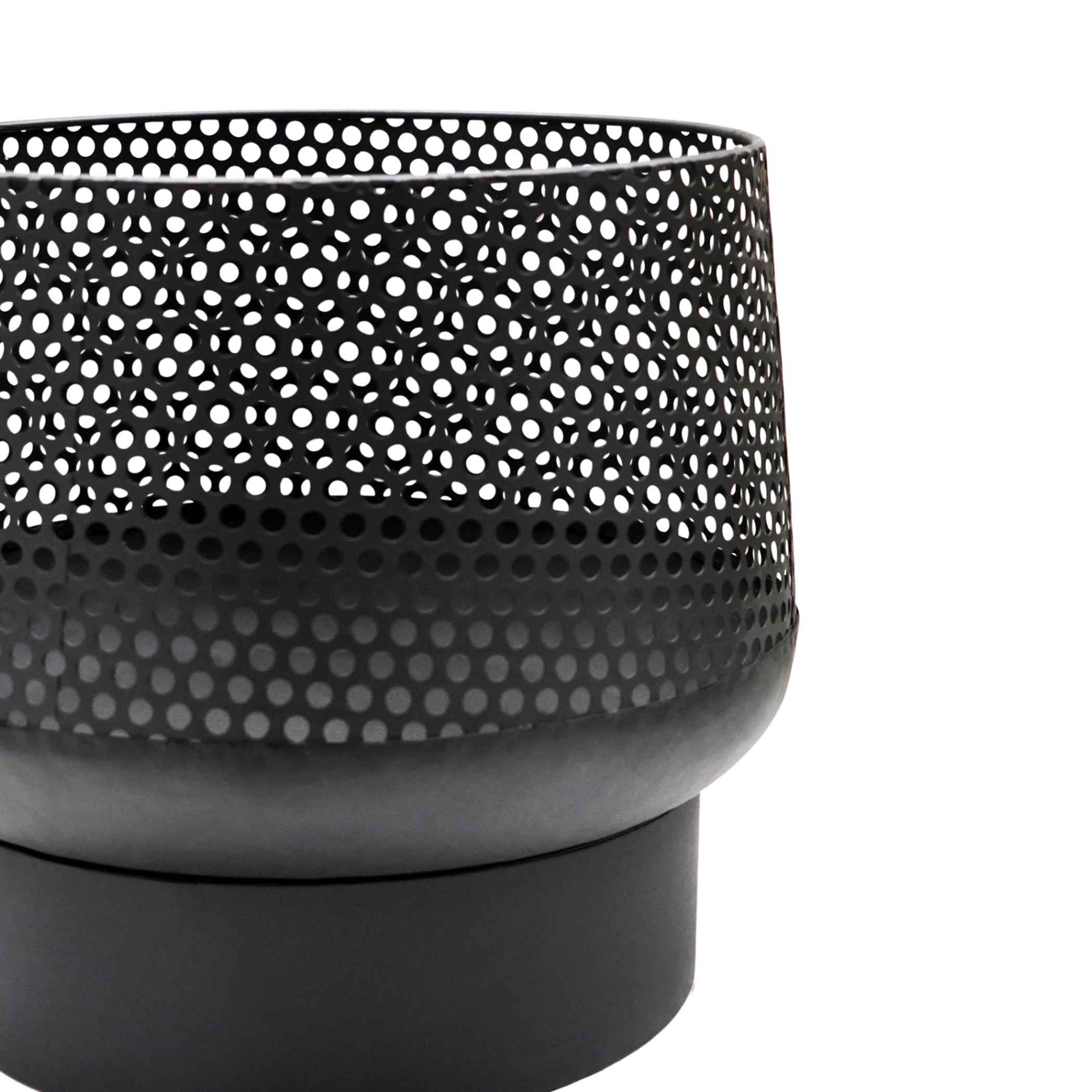 Buttermere Basket Outdoor Fire Pit Black H39cm W40cm