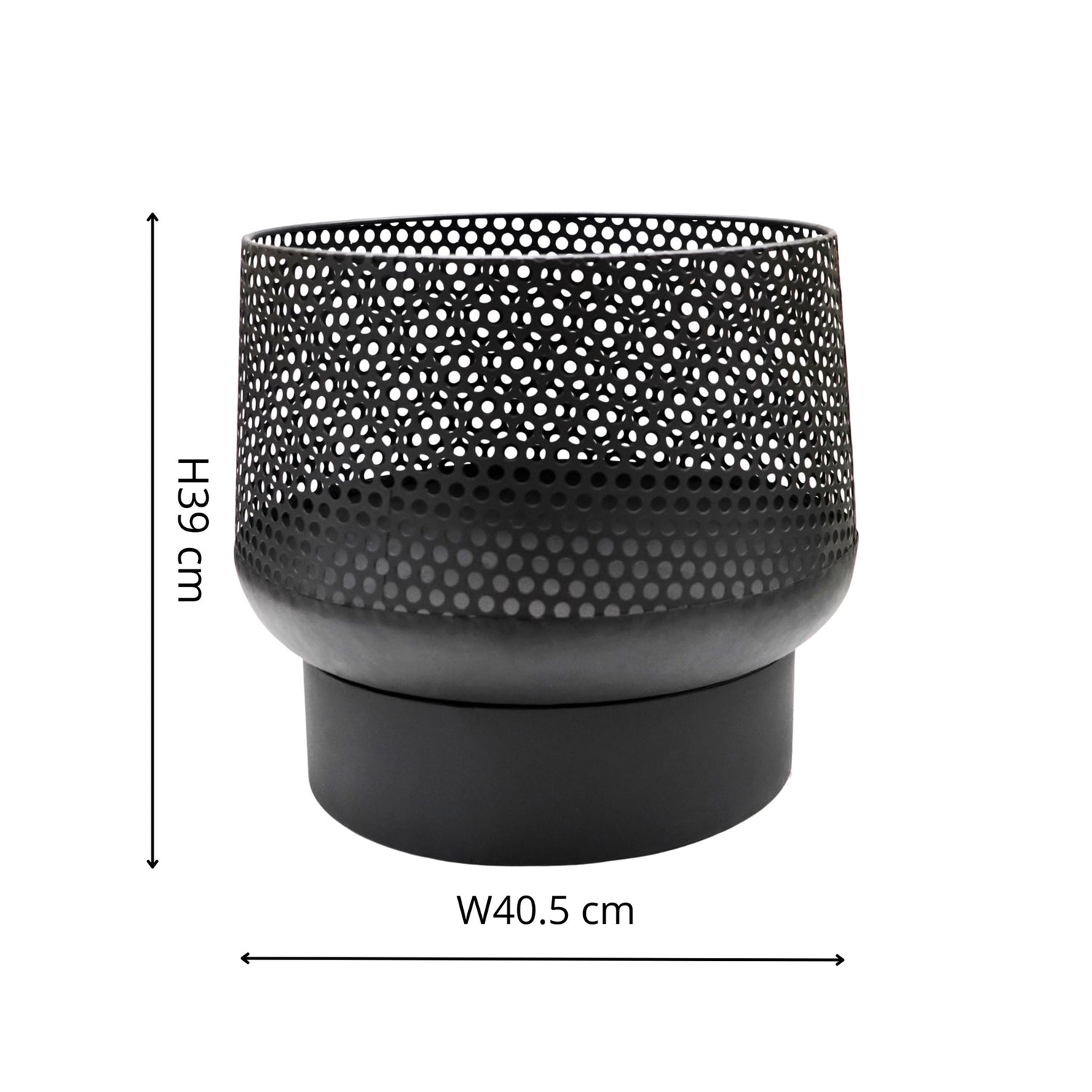 Buttermere Basket Outdoor Fire Pit Black H39cm W40cm