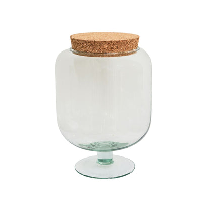 Glass Footed Cork Lid Terrarium