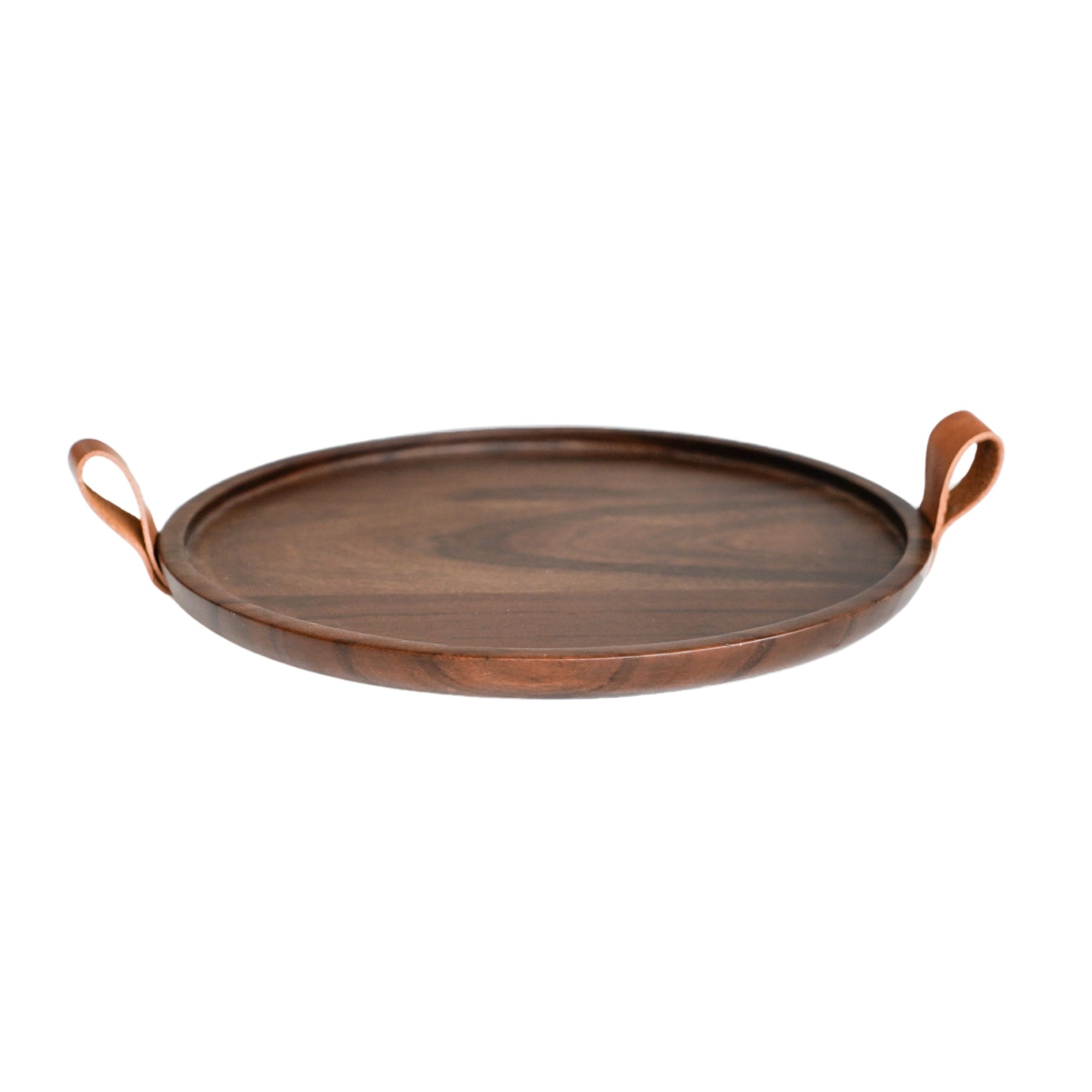 Harvey Walnut Wooden Candle Plate