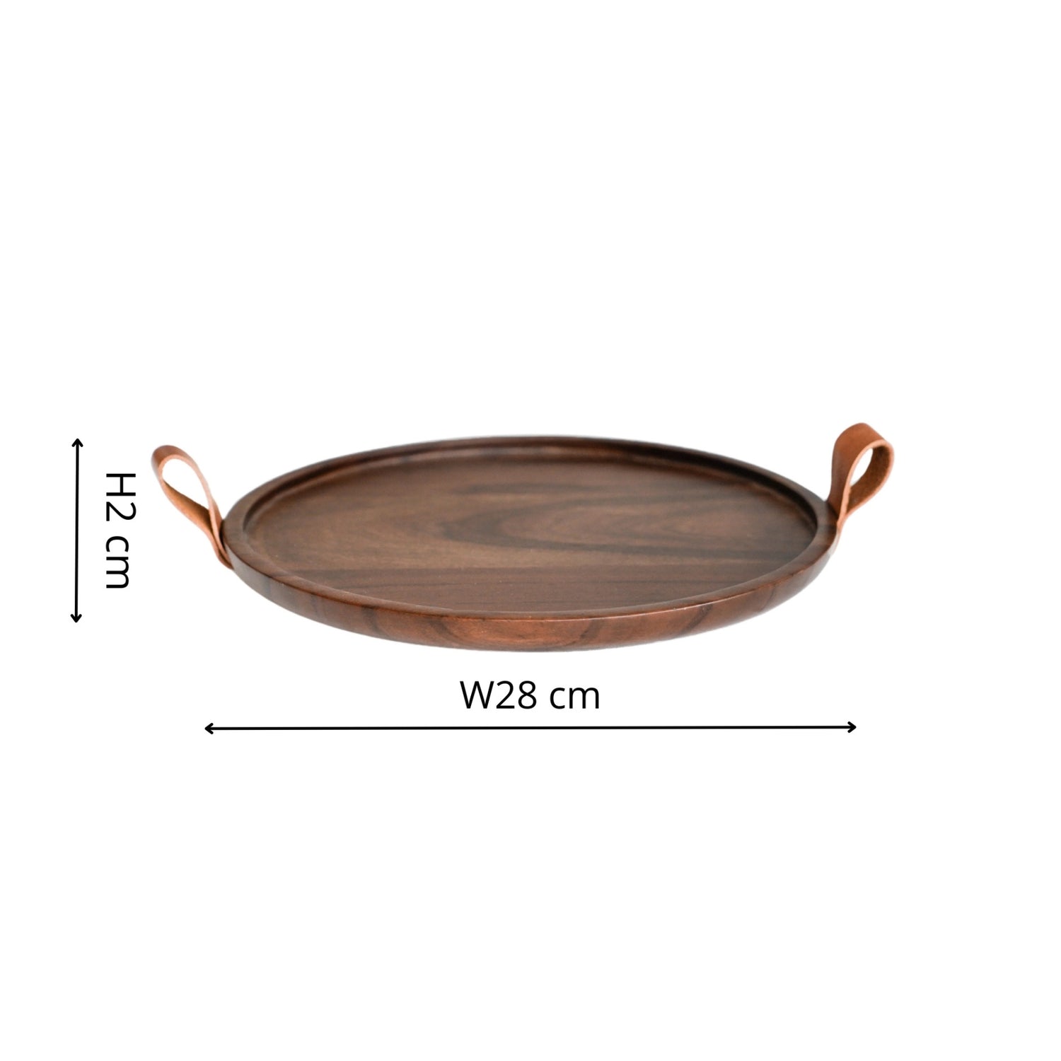 Harvey Walnut Wooden Candle Plate