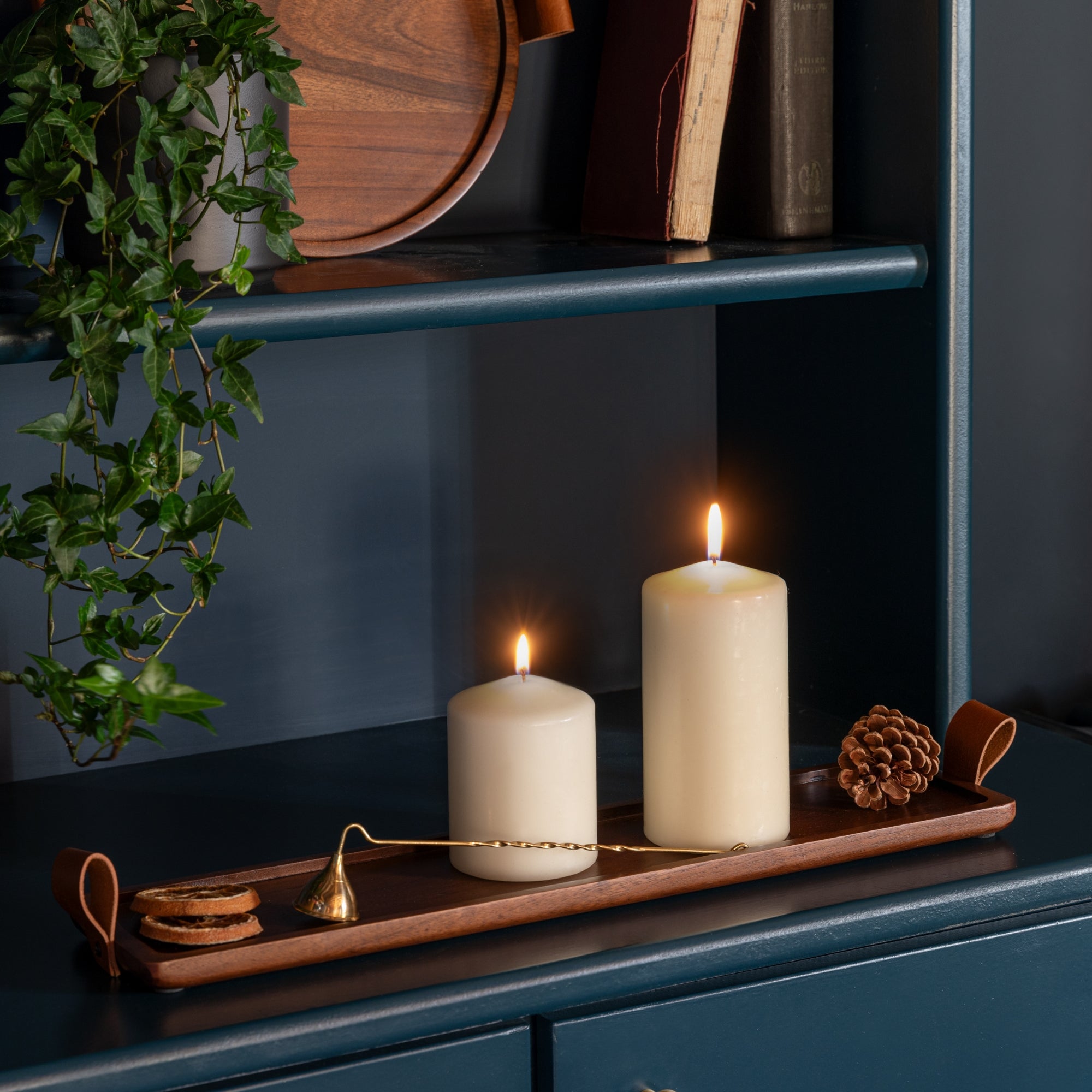 Harvey Walnut Wooden Candle Tray