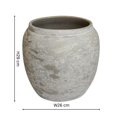 Milos Rustic Round Planter