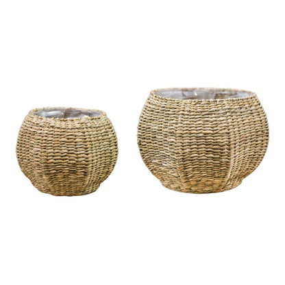 Norwick Seagrass Pumpkin Basket Set of 2
