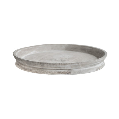 Padstow White Wash Wooden Candle Tray