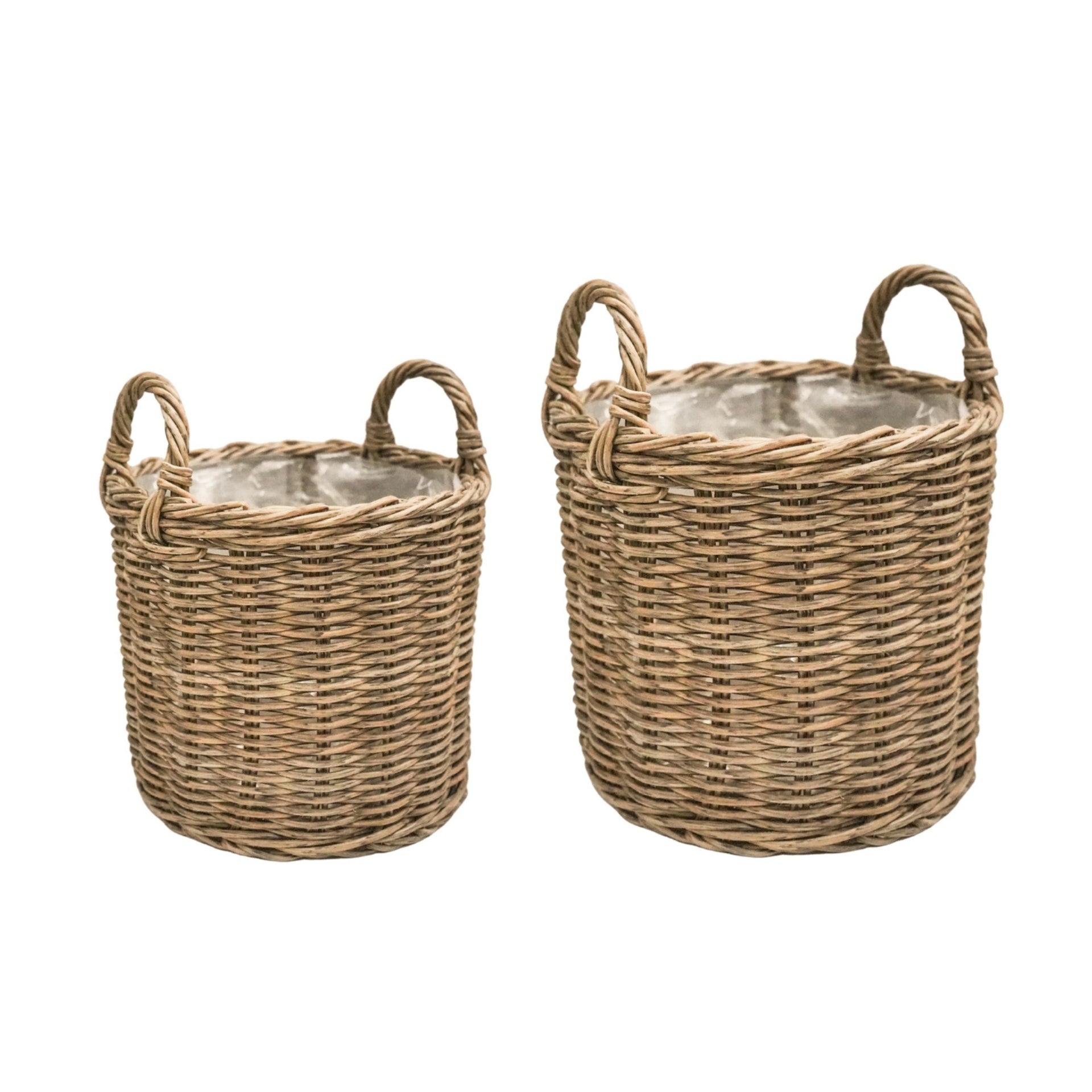 Polyrattan Set Two Lined Planters