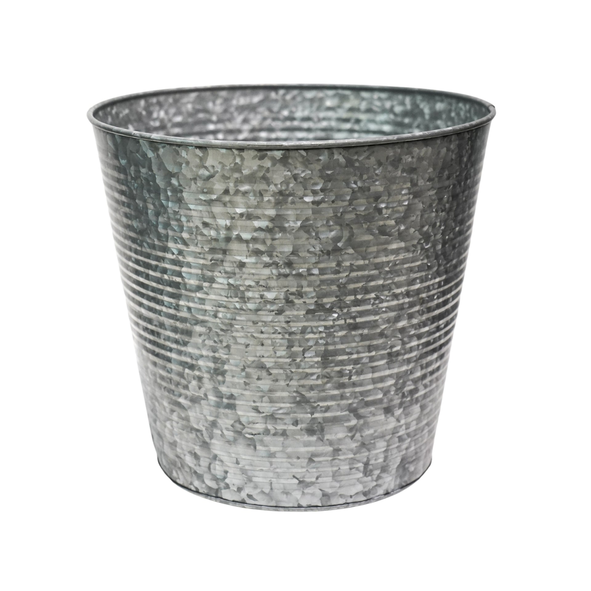 Ribbed Galvanised Planter