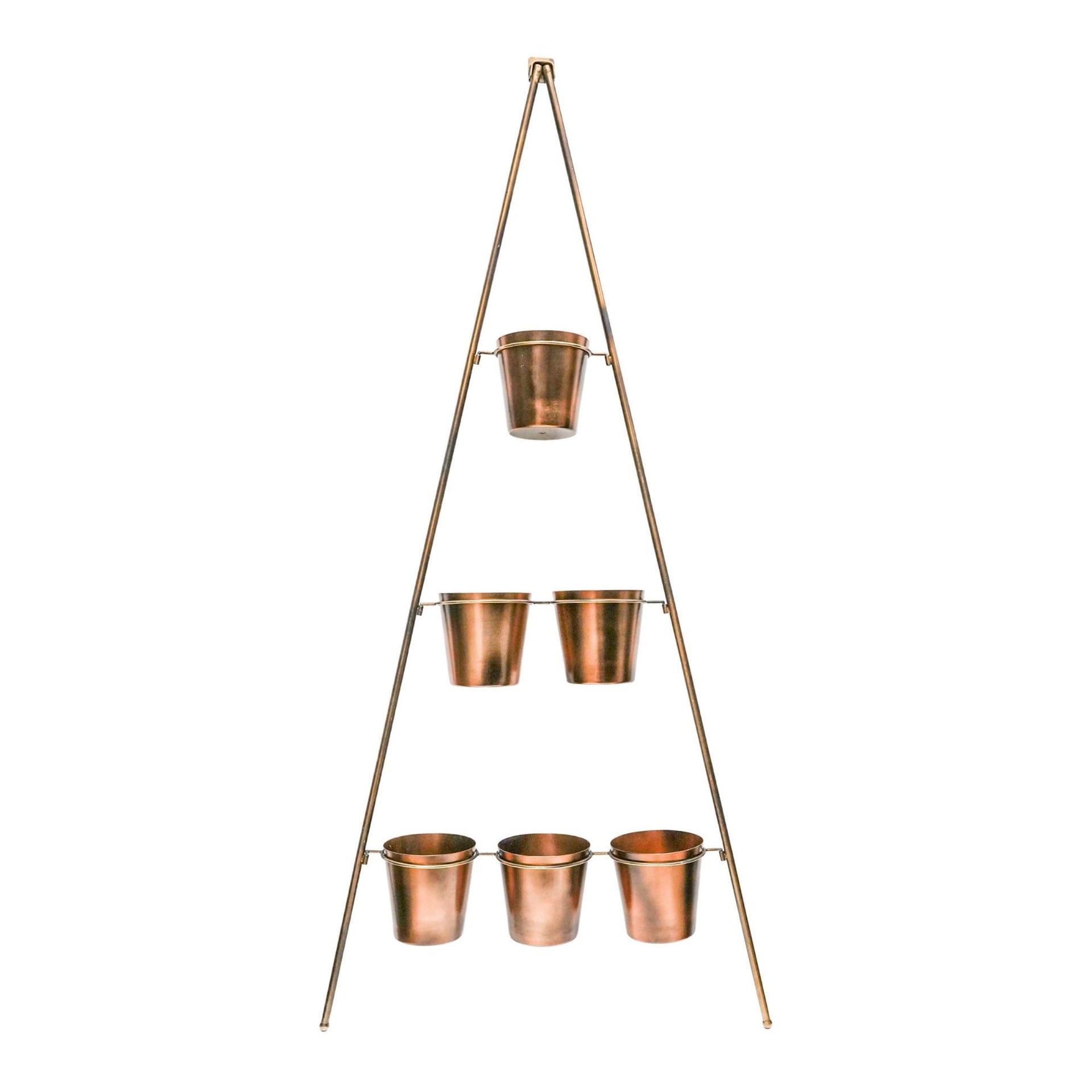 Outdoor Vertical Metal Wall Plant Stand Planters