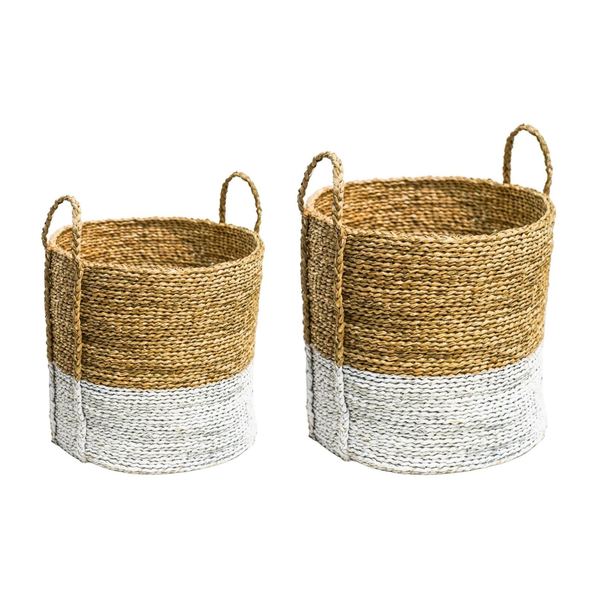 Seagrass Log & Kindling Basket Set 2