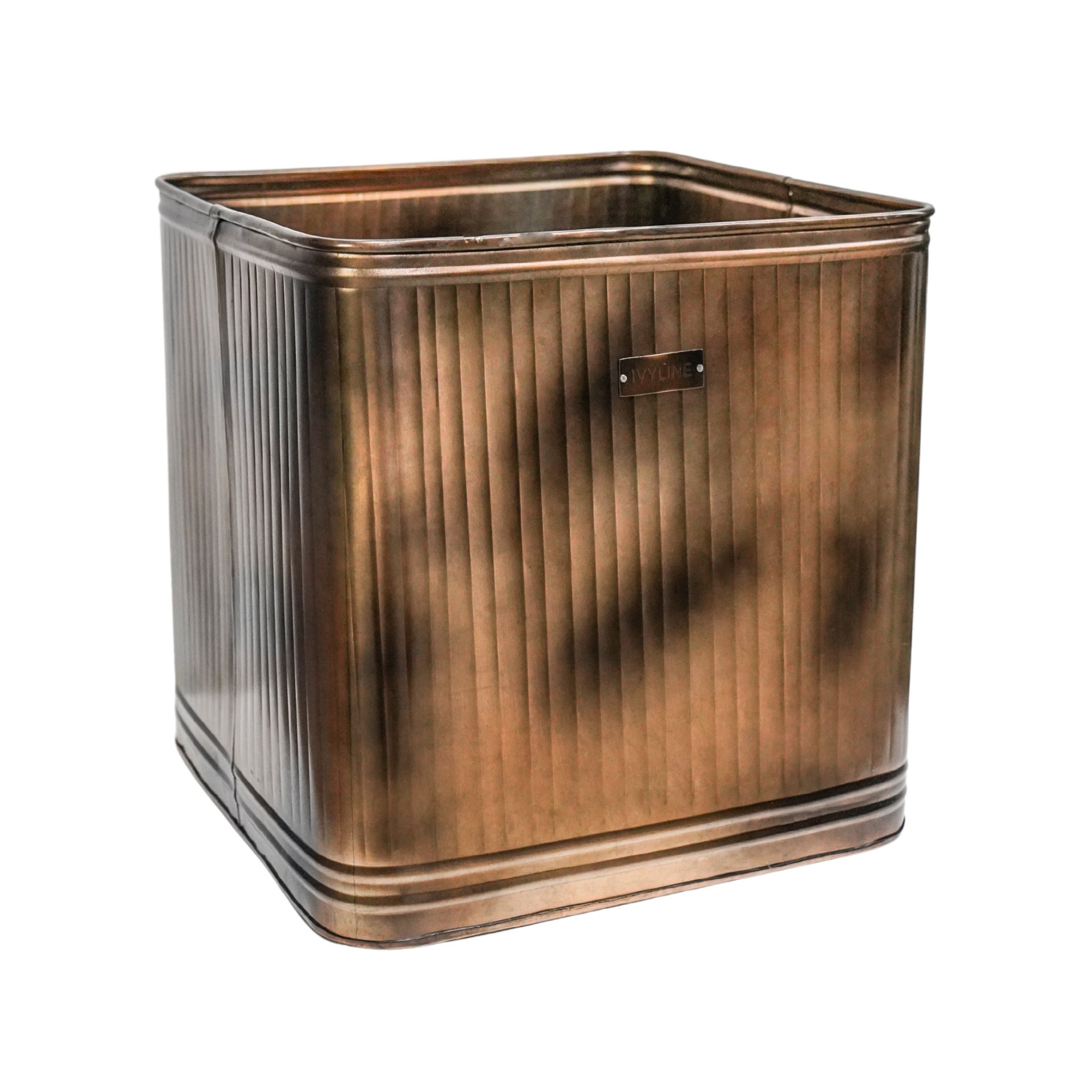 Outdoor Hampton Square Metal Planter