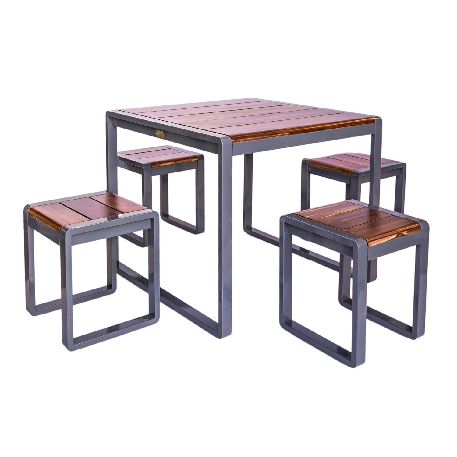 Ensemble de meubles 5 pièces carrés en bois d&