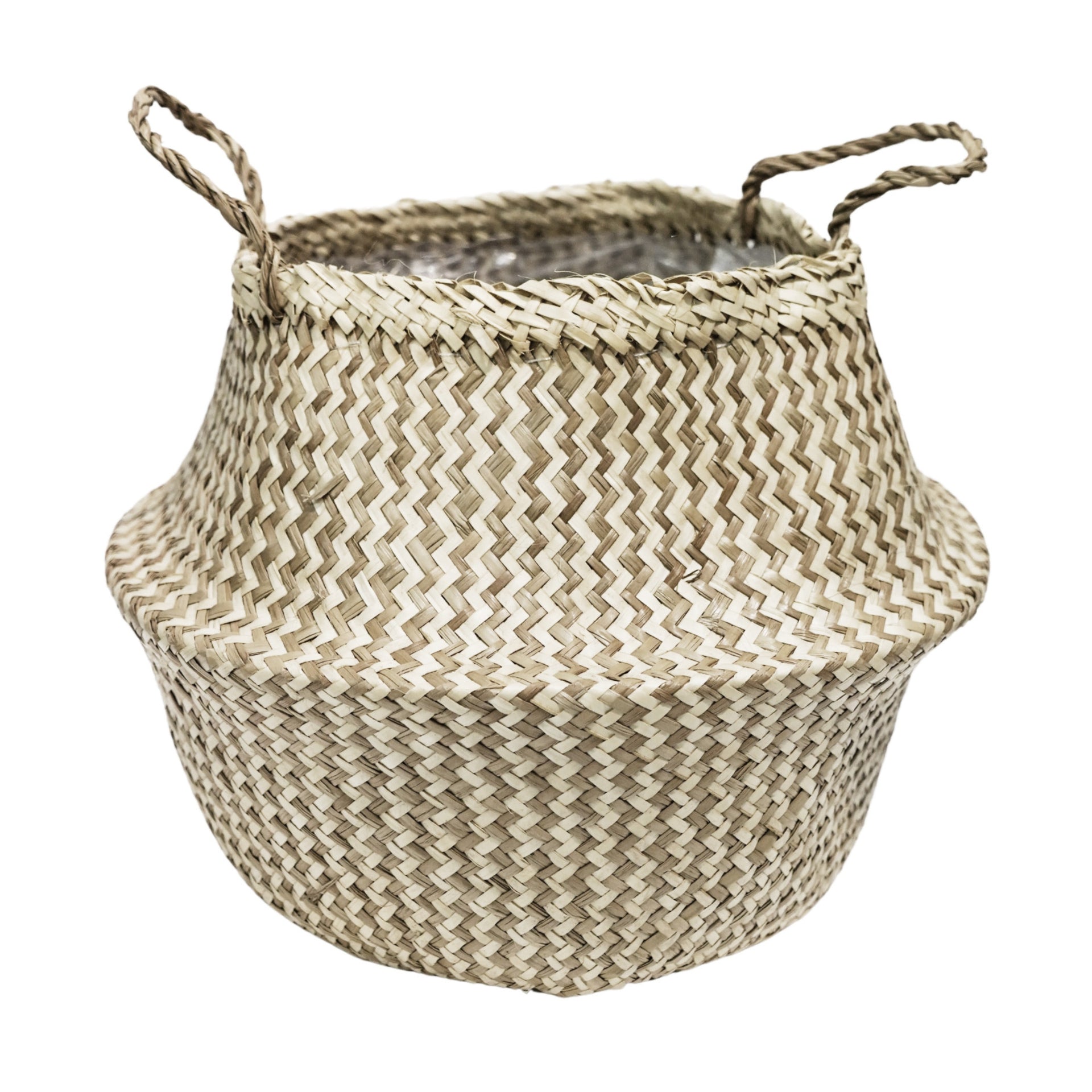Seagrass Chevron Lined Basket
