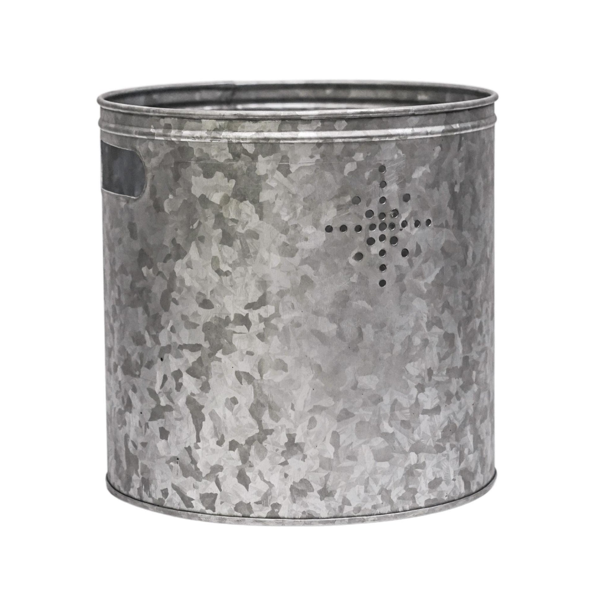 Indoor Christmas Tree Bucket Star Galvanised Steel